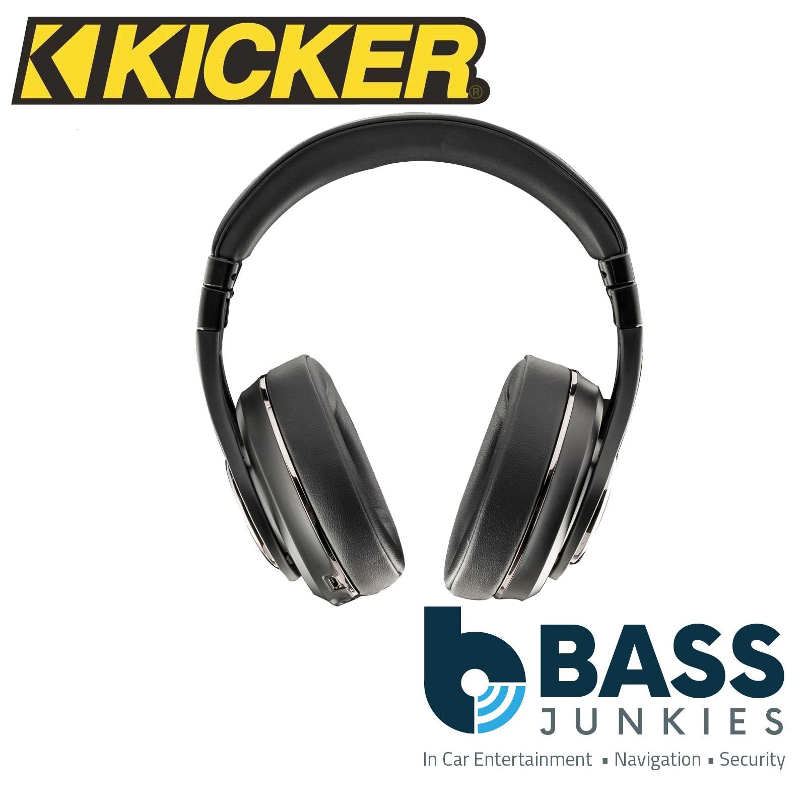 Kicker KA45HPBT - On Over Ear Bluetooth Noise Cancelling Headphones - Black