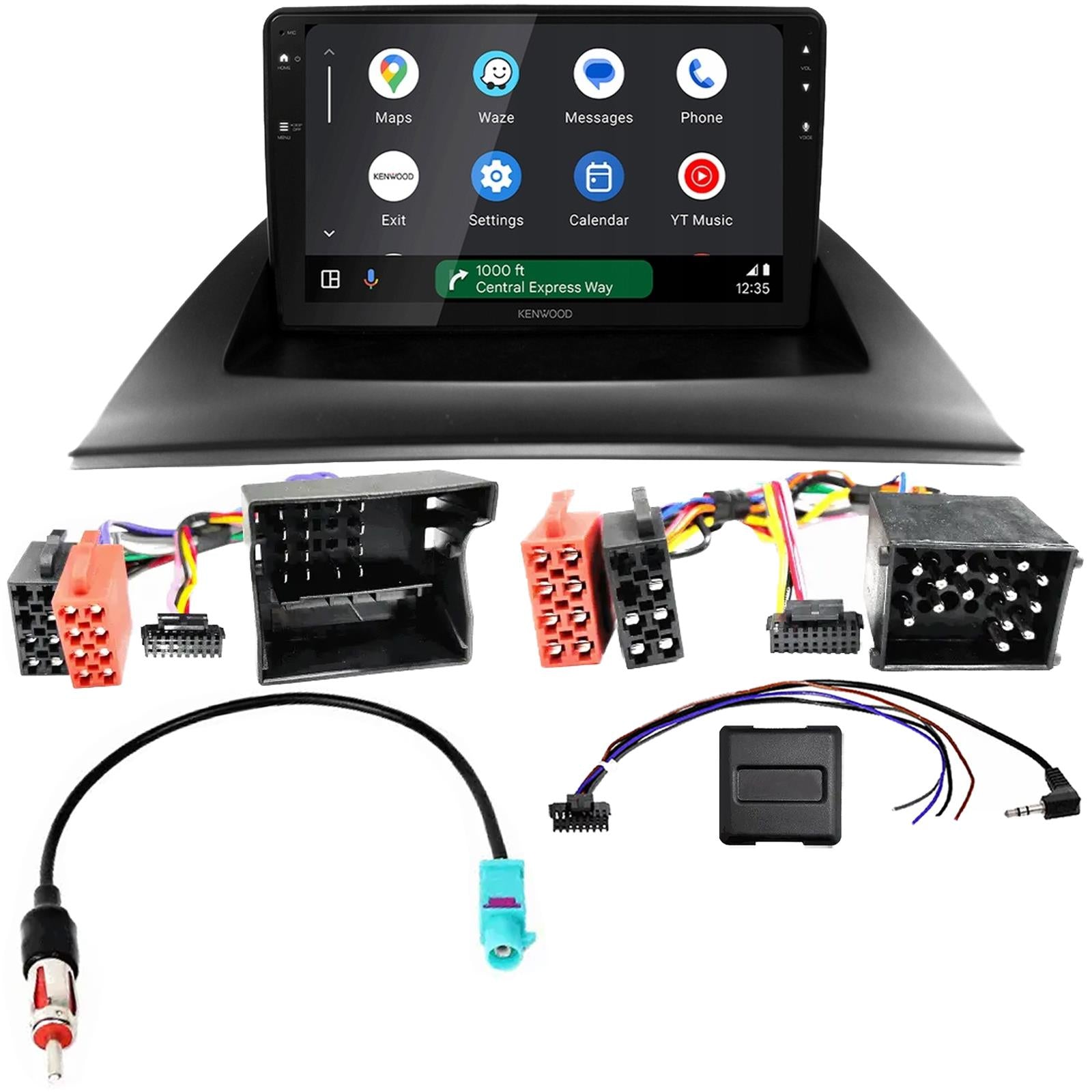 Kenwood 9" CarPlay Android Car Stereo Fascia Steering Kit For BMW X3 2006 -2010
