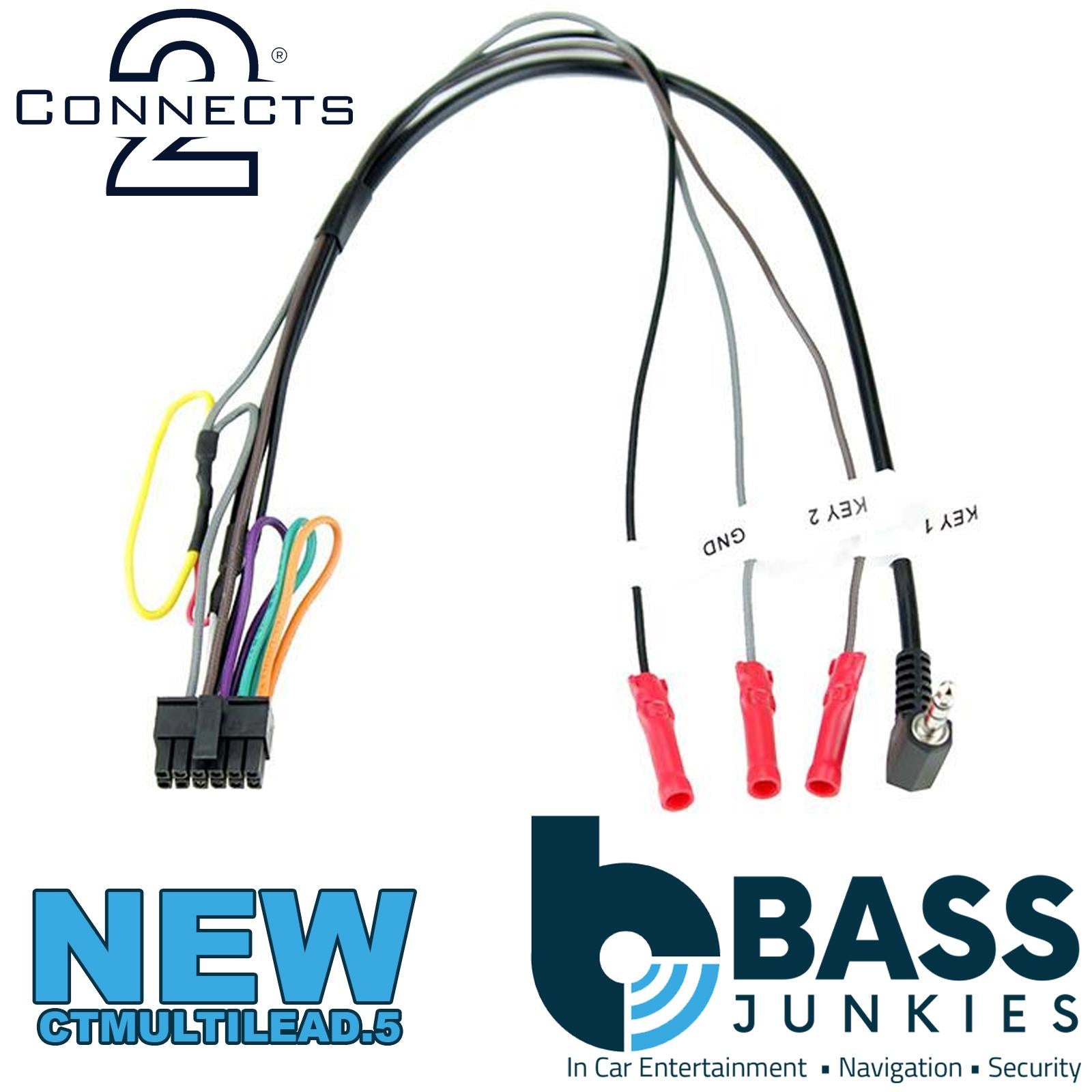 Connects2 New .5 Multilead to connect to the Newer Pioneer DMH Screens & all Connects2 Stalk Looms Supports most major head unit brands like Alpine/Clarion/JVC/Kenwood/Panasonic/Pioneer/Sony & more