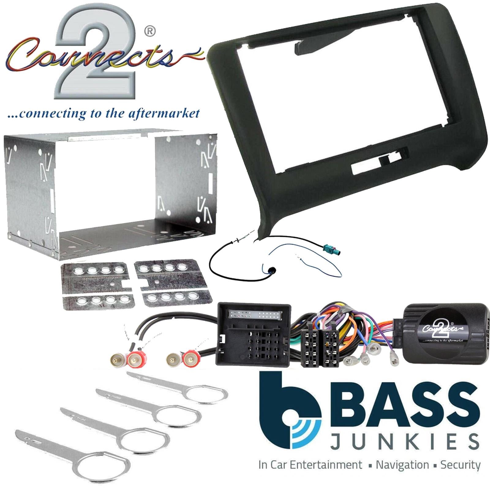 Connects 2 CTKAU03 - Audi TT 2006 - 2014 Double Din Facia & Steering wheel Interface Fitting Installation Kit