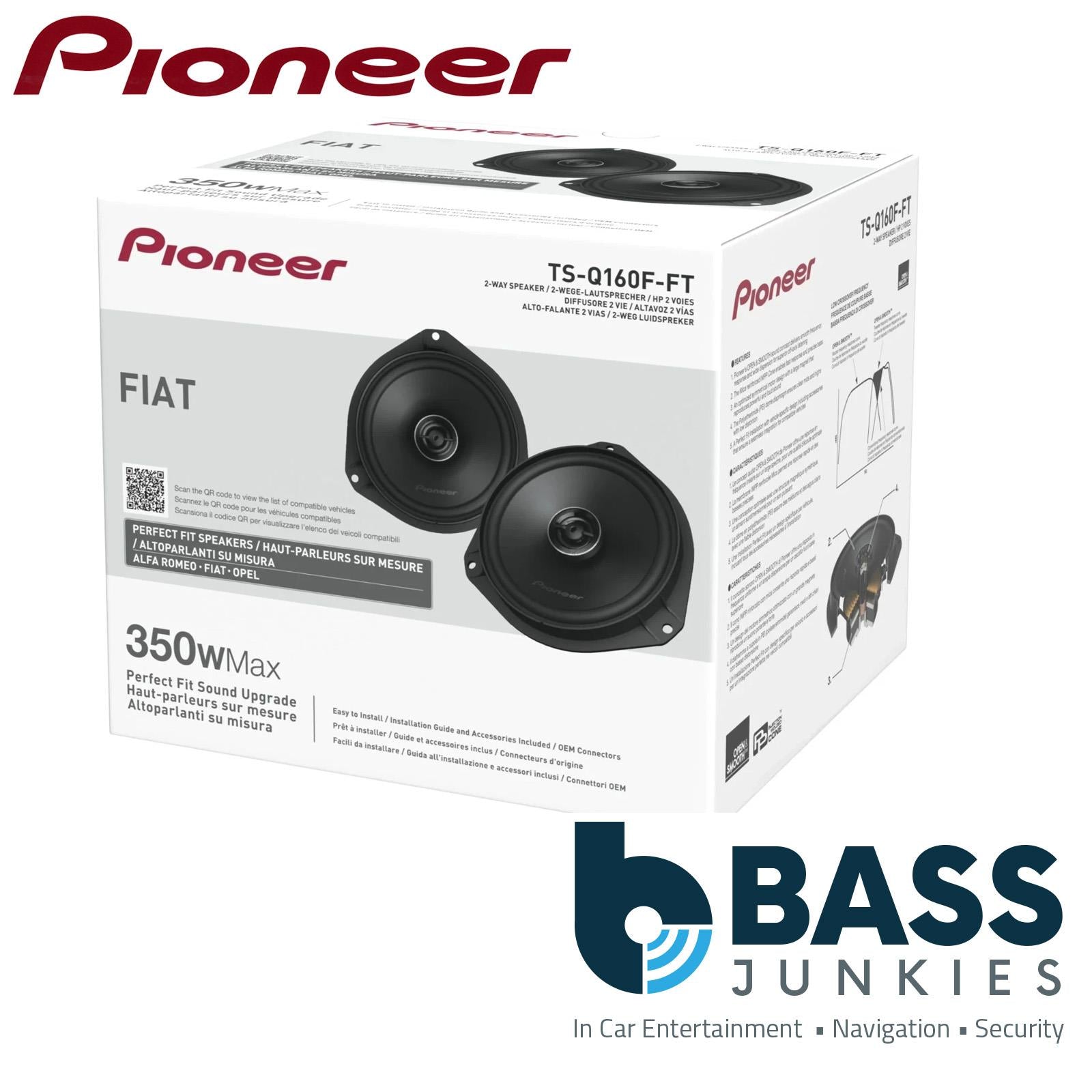 Pioneer TS-Q160F-FT - 700 Watts Front or Rear) 2 Way Coaxial Car Speakers For Fiat Alfa Romeo & Vauxhall Vehicles