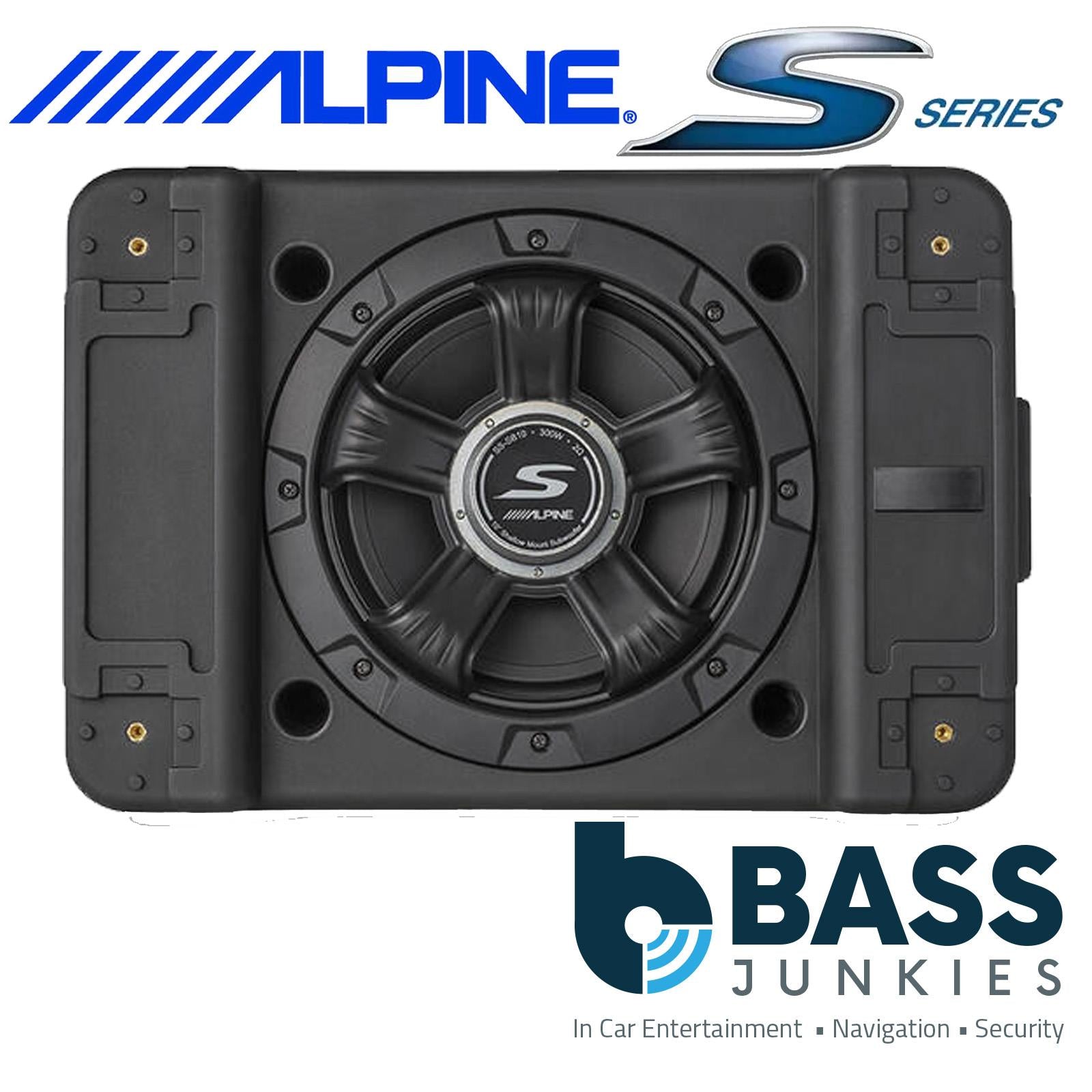 Alpine SS-SB10 - 10" 600 Watts Underseat Shallow Car Sub with Alpine 550 Watts Amp Package