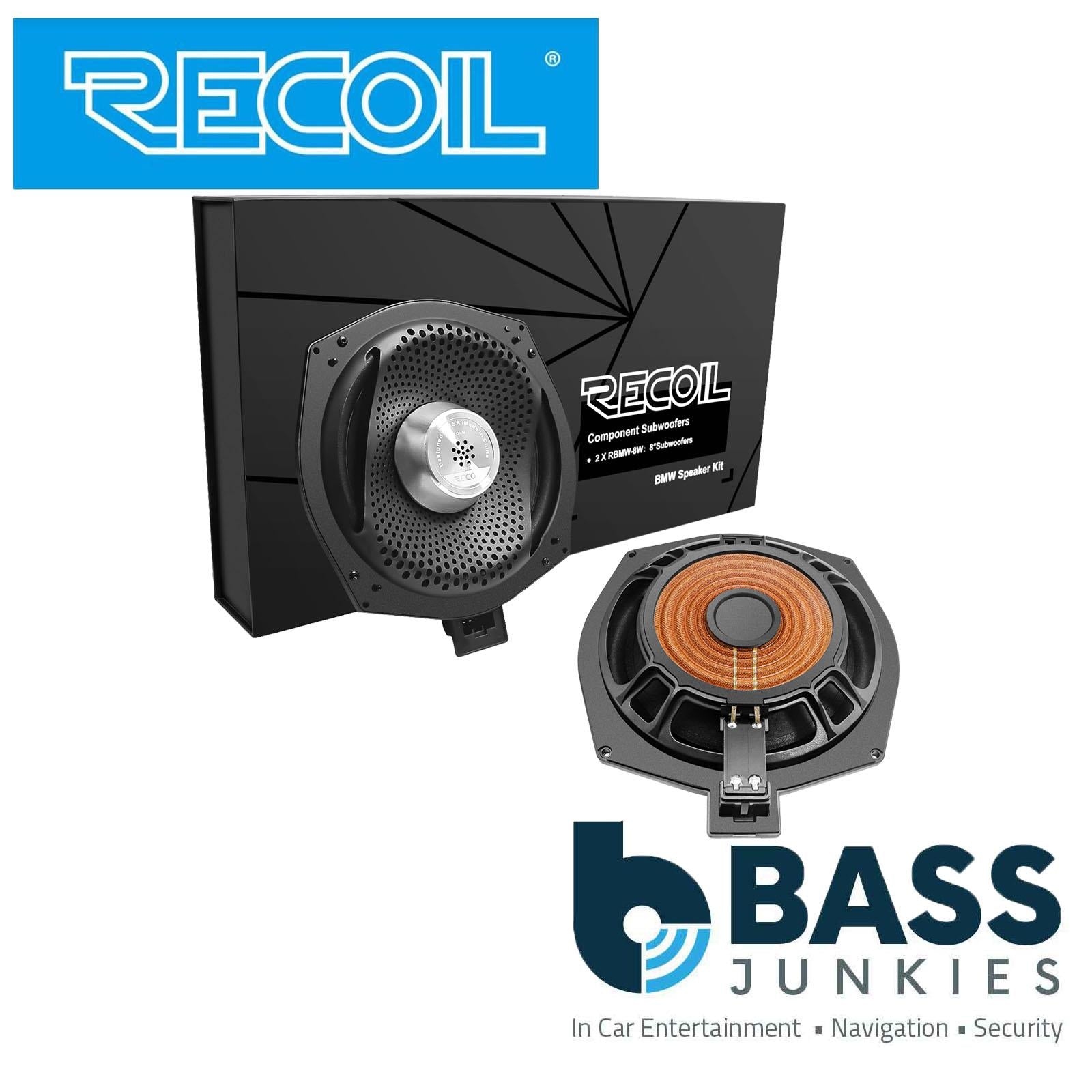 Recoil RBMW-8W - BMW 1, 3, 4, 5, 6 Series & X1, X3 Underseat Car Bass Subwoofers