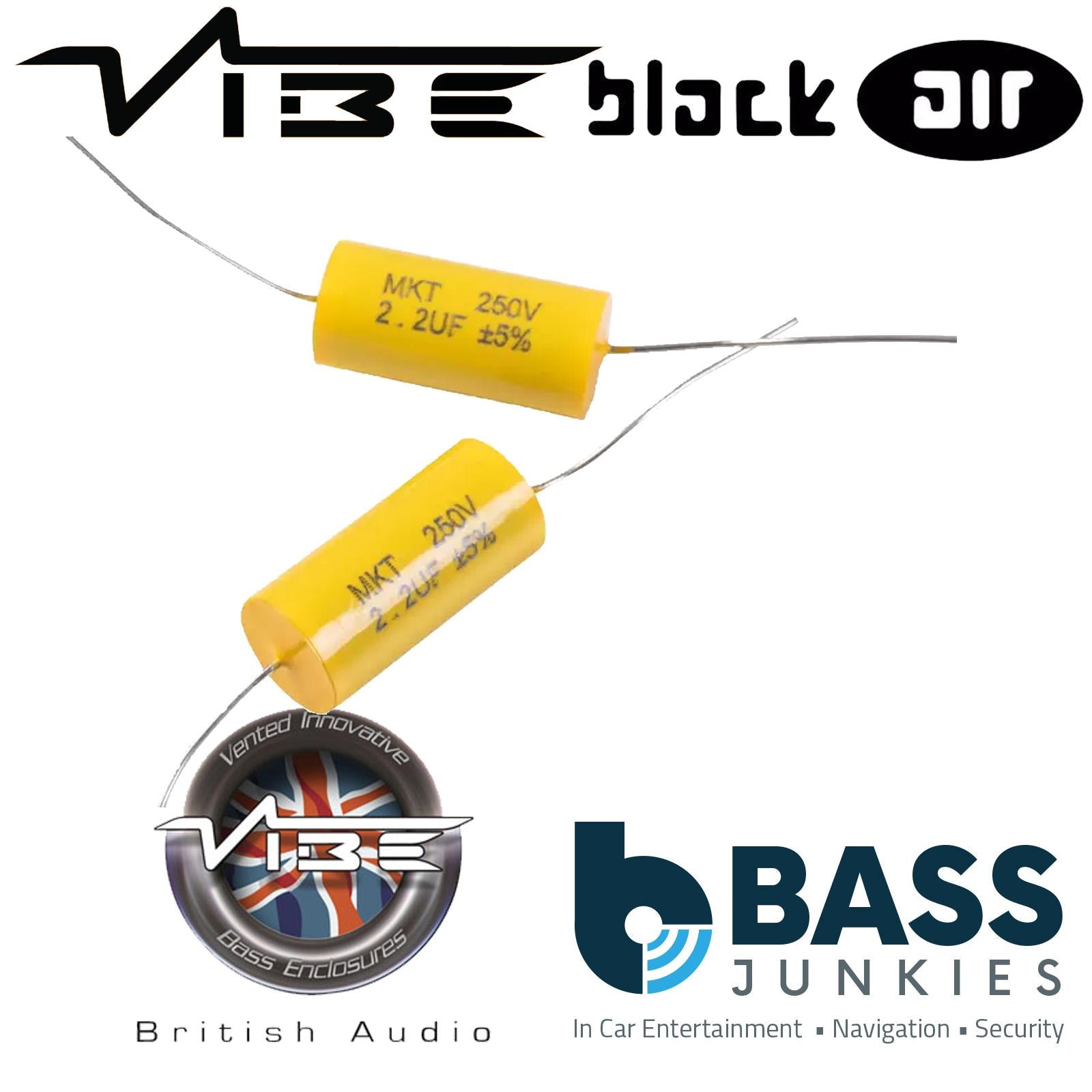 VIBE BA1TW-V4 360 Watts a Pair Blackair 2.1" (54mm) Premium Series Car Tweeters