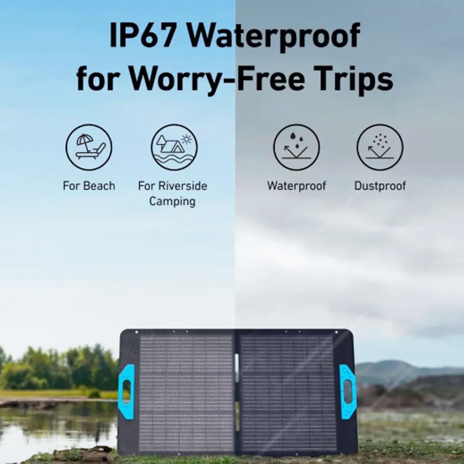 Anker SOLIX C800 Plus + PS100 - Portable Power Station & 100W Solar Panel