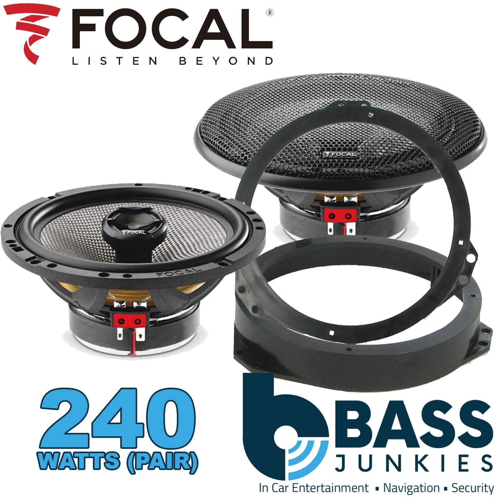 Vauxhall Omega 1994-03 Focal Access 240 Watts Coaxial Front Door Car Speakers