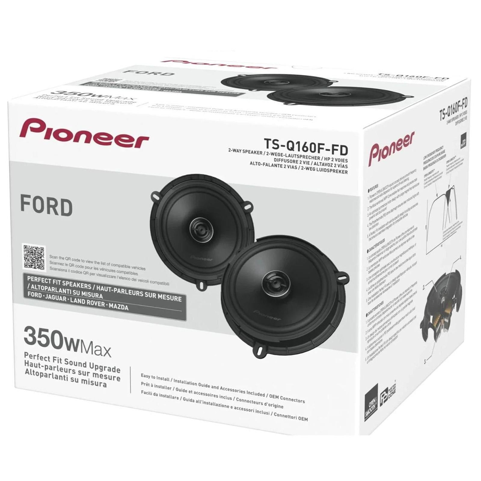 Pioneer 700 Watts 6.5" 2-Way Coaxial Car Door Speakers For Ford Ranger T6 2011-22