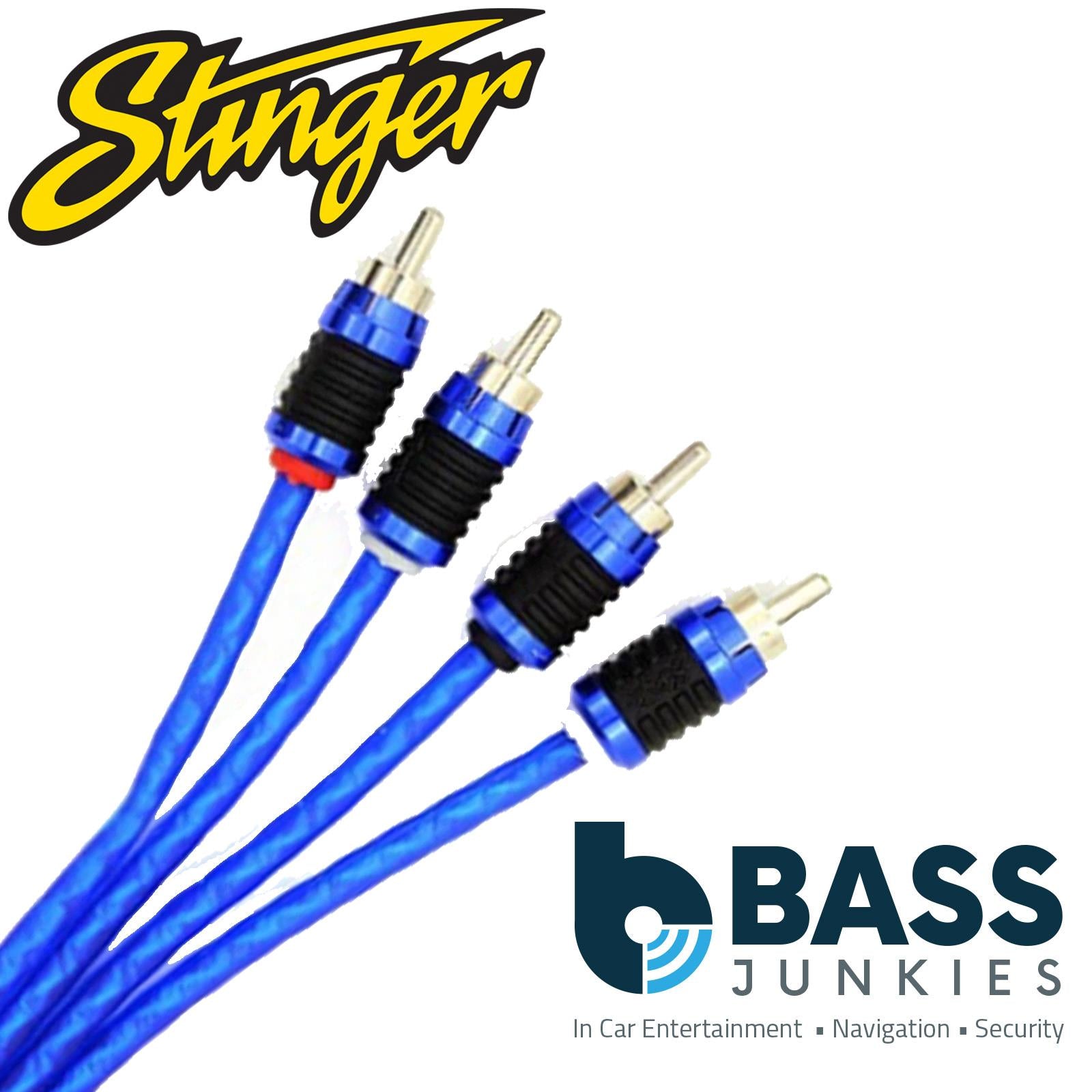 Stinger SI626 - 6000 Series 1.83 Metre 6Ft Car Stereo Shielded Directional Twisted RCA Phono Cable