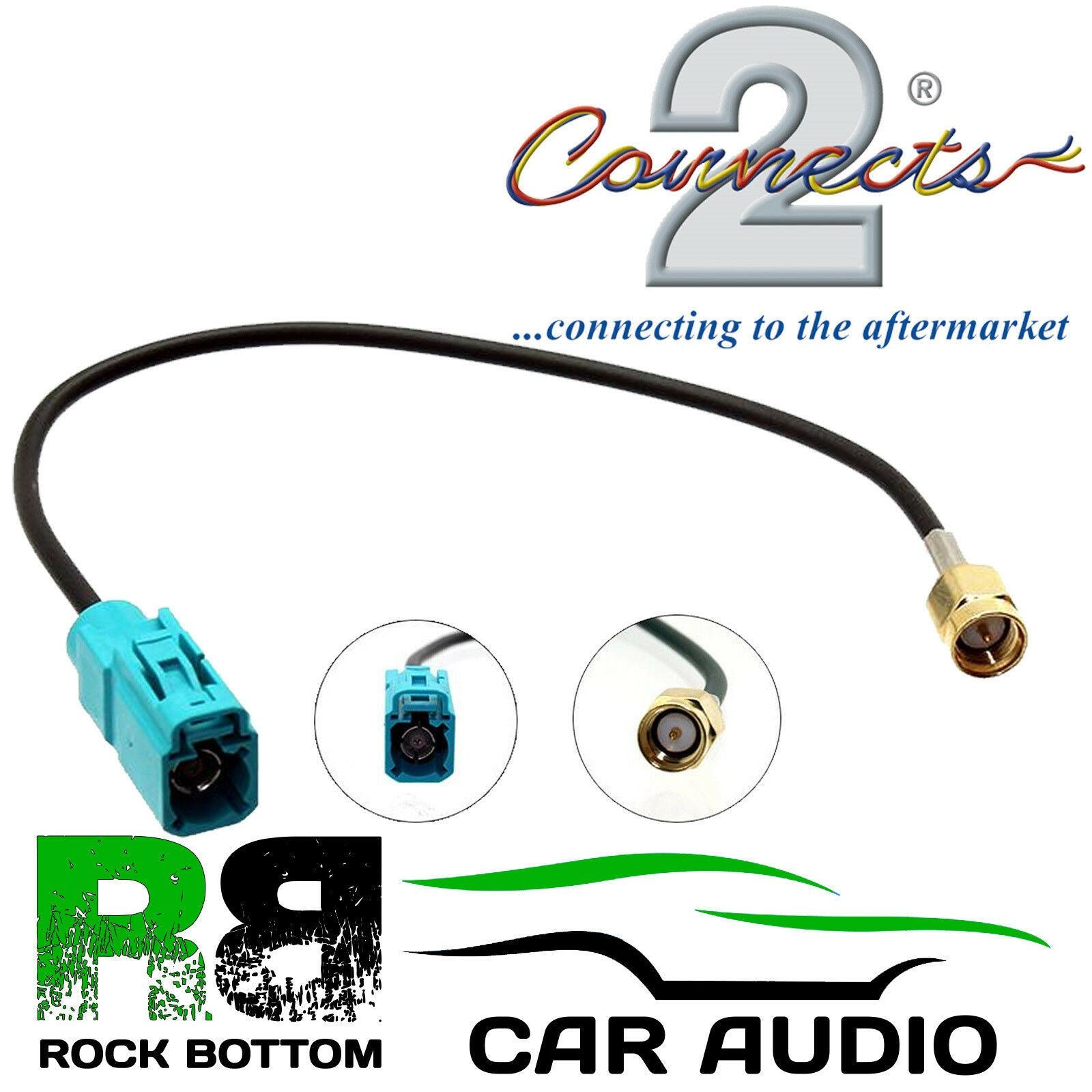 Connects2 CT27AA116 - DAB Extension Fakra Female to SMA MALE Car Stereo Radio Aerial Adaptor