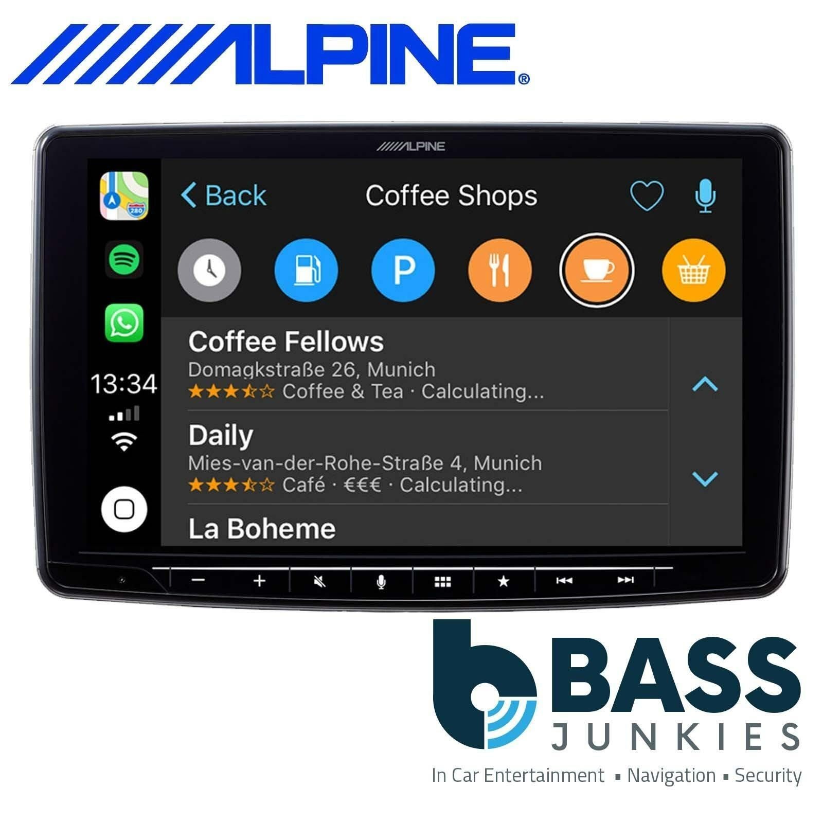 Alpine INE-F904D - Halo 9" DAB Bluetooth Sat Nav CarPlay Android Mechless iPhone Stereo Screen