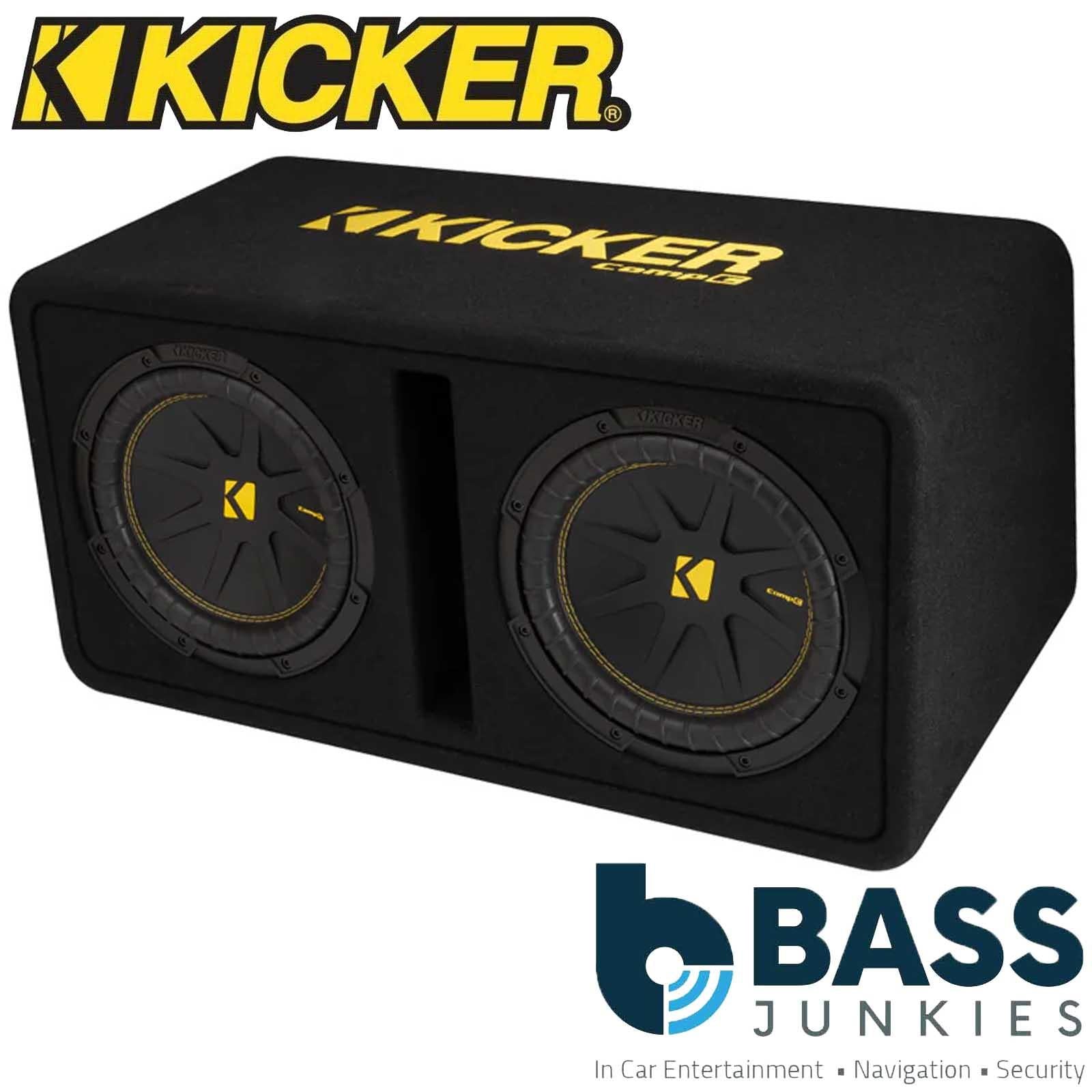 Kicker 50DCWC122 - 1200 Watts Dual 12" CompC Loaded Car Sub Subwoofer Enclosure 2 Ohm