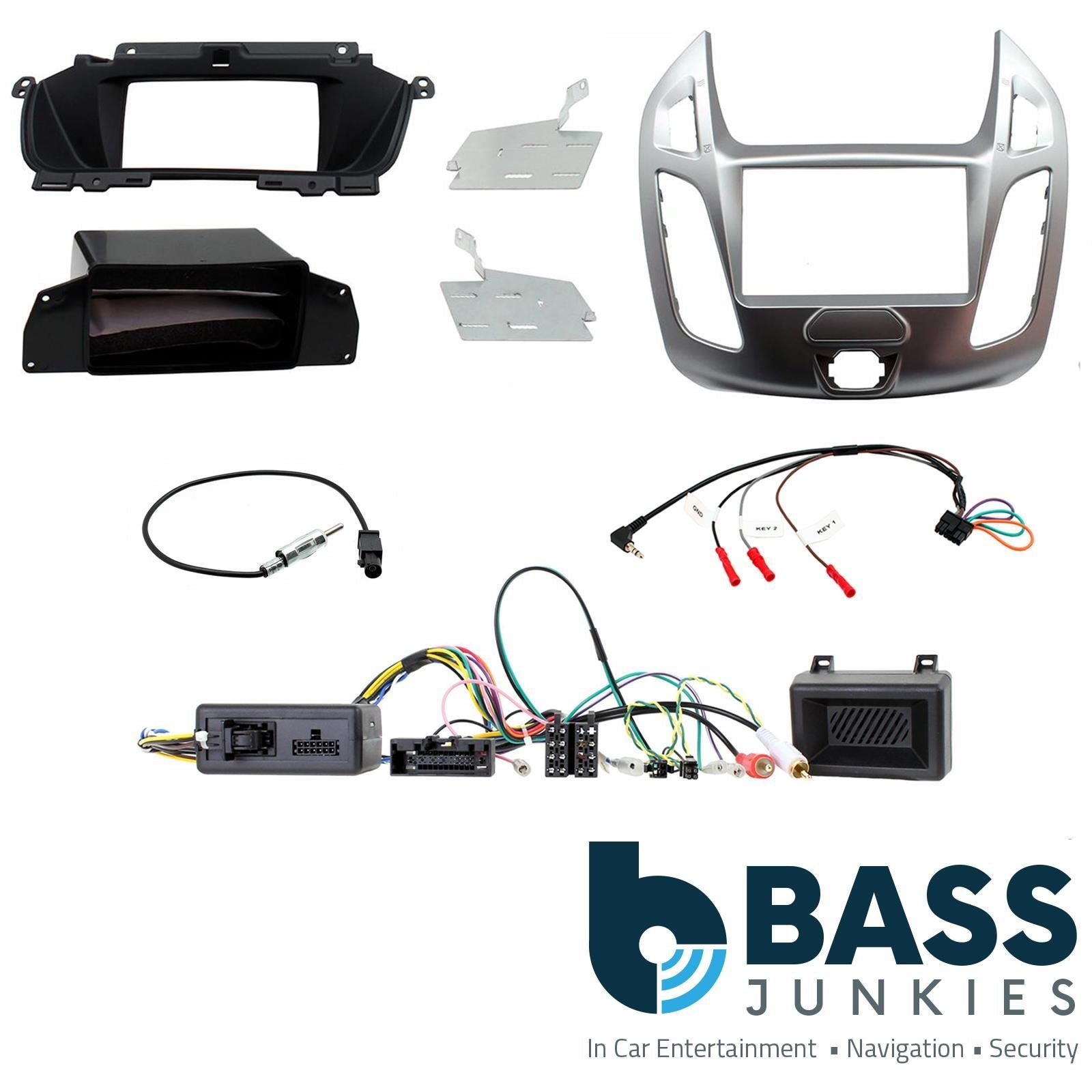 Connects2 Double Din Stereo fitting kit for Ford Transit-Connect 2013-2021 Vehicle Specific Stereo Screen Steering Controls Fitting Kit