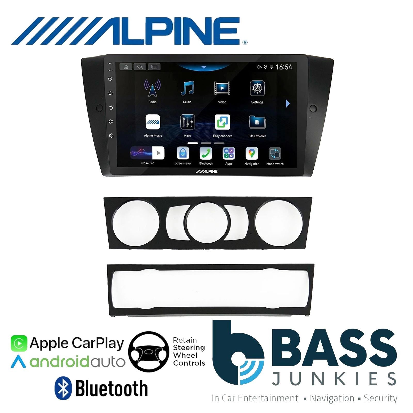 Alpine 9" CarPlay Android Car Stereo Kit For BMW 3 Series E90 E93 2004-2012