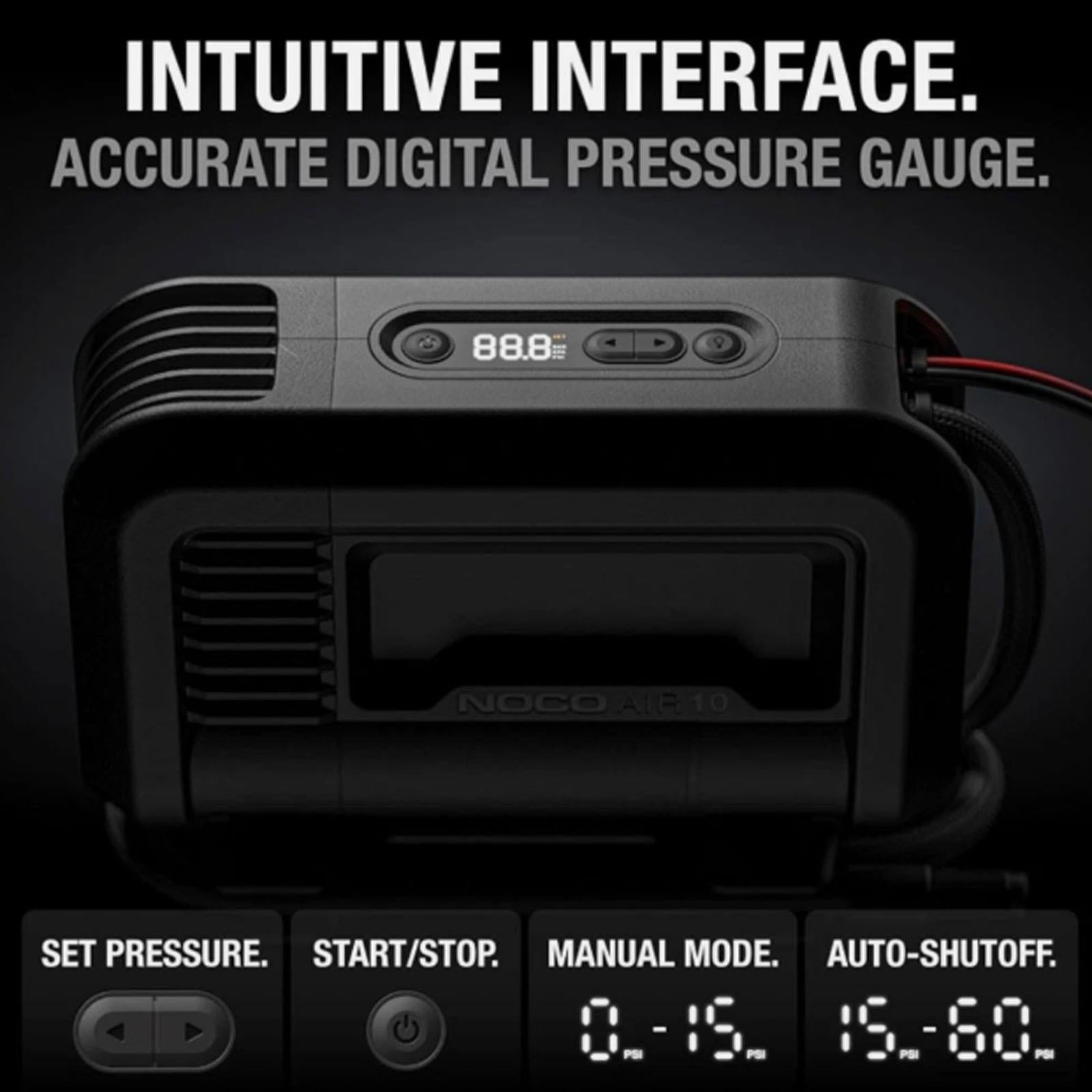 NOCO AIR10 - 10A Portable Digital Tyre Inflator Air Compressor 12V