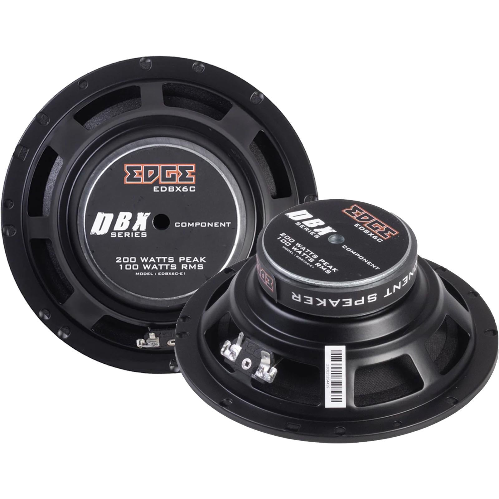 Edge EDBX6C-E1 - 6.5" 400 Watts 3-Way Component Car Front Rear Door Speaker Kit