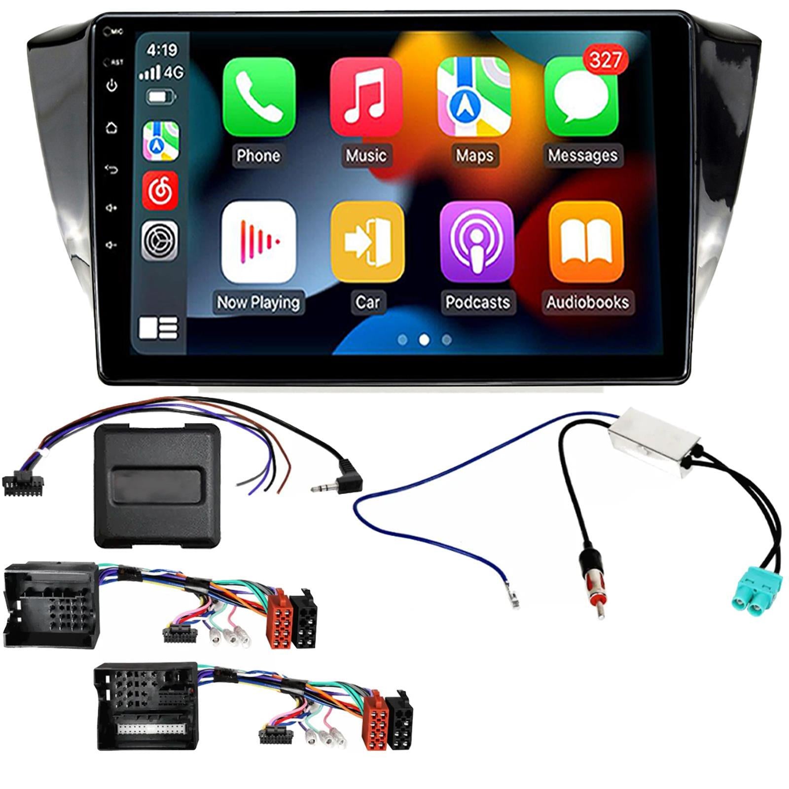 Kenwood 9" CarPlay Android Car Stereo Kit For Skoda Superb Black 2016 Onwards