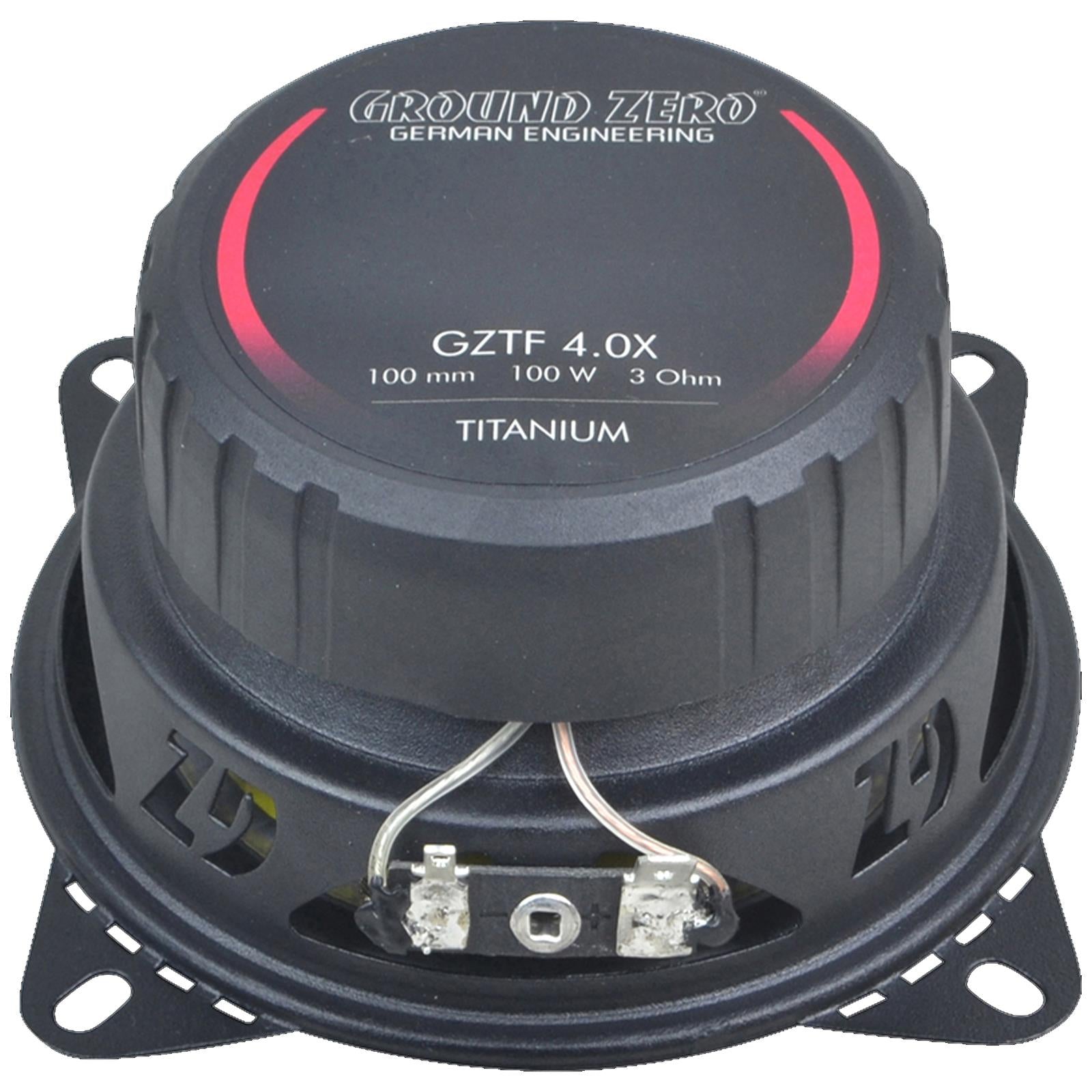Ground Zero GZTF 4.0X 100 mm / 4" 200w 2-way coaxial speaker system