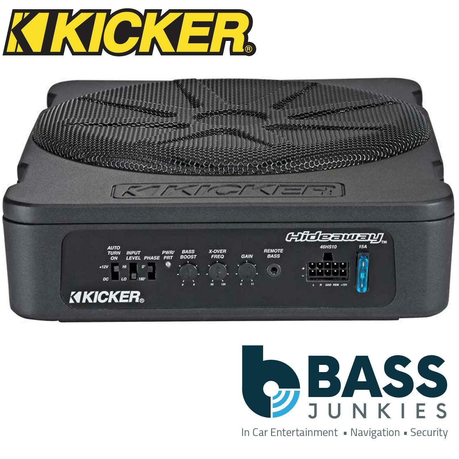 Kicker 51HS10 10" 360 Watts Compact Powered Active Car Underseat Sub Bass Box