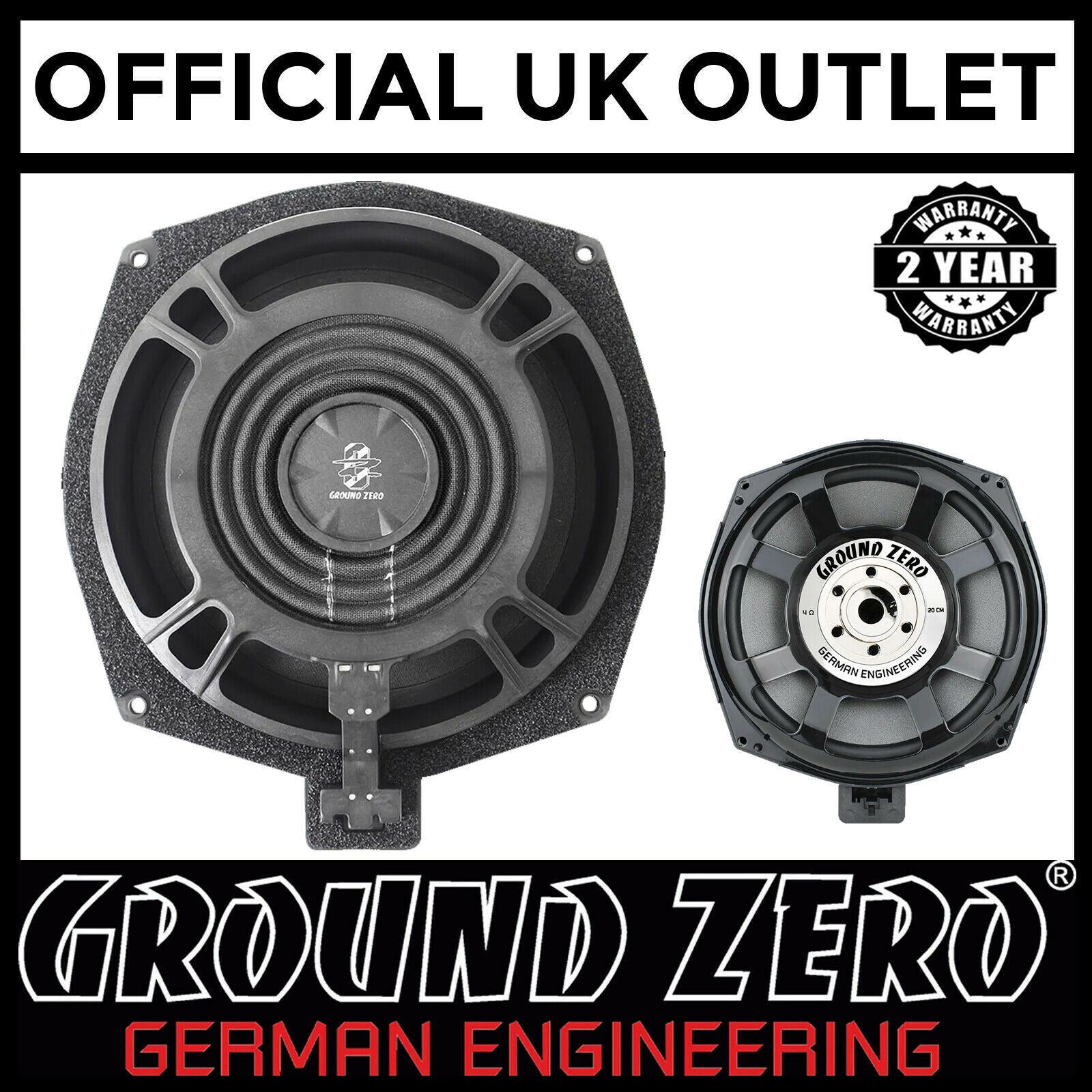 Ground Zero GZCS 200BMW-SW4 - 8" 100 Watts RMS BMW Specific Car Subwoofer