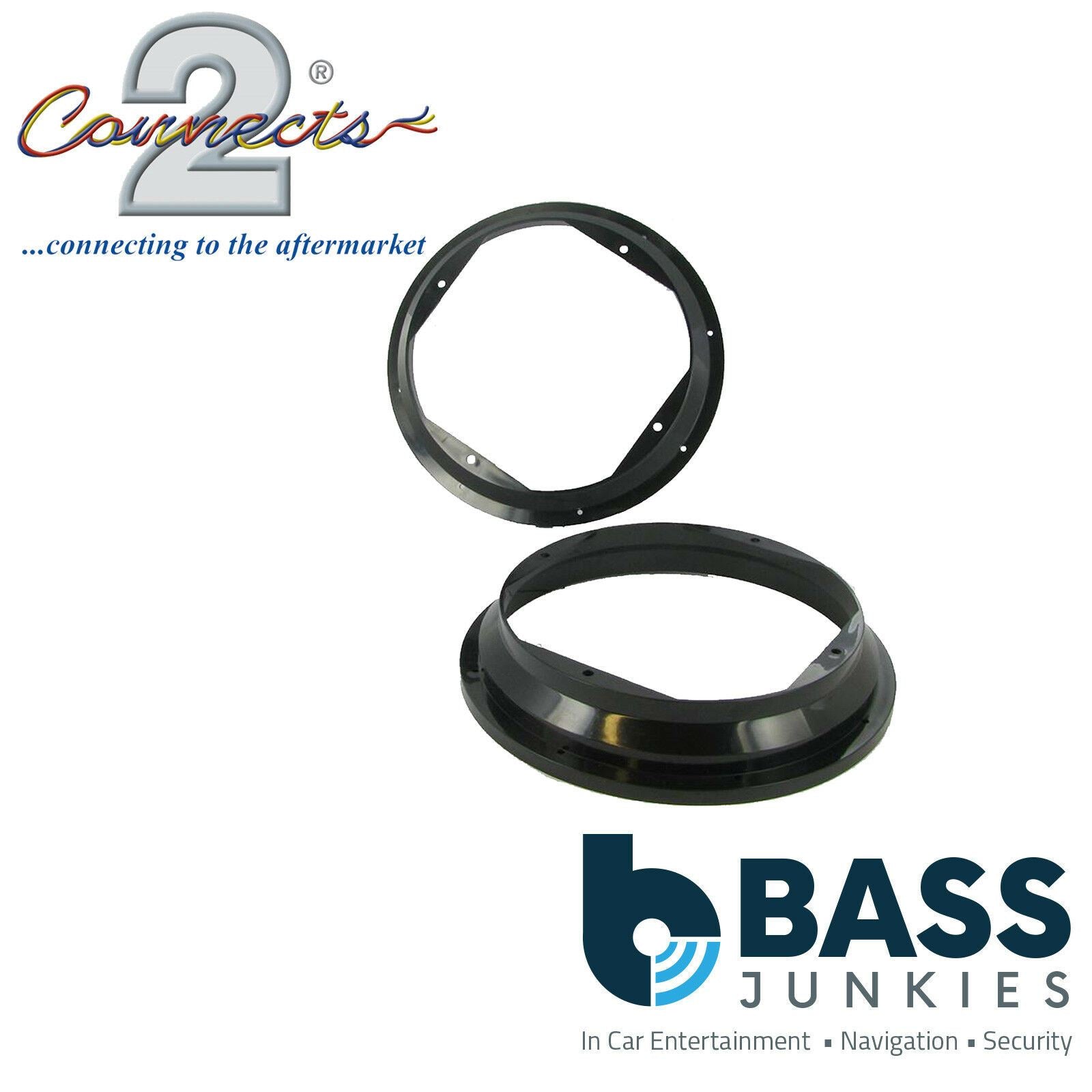 Connects2 CT25VW02 - Volkswagen Bora Golf Passat Audi A2 Seat Leon Toledo Fabia Vehicle 200mm 8" Front or Rear Car Speaker Adapter Brackets