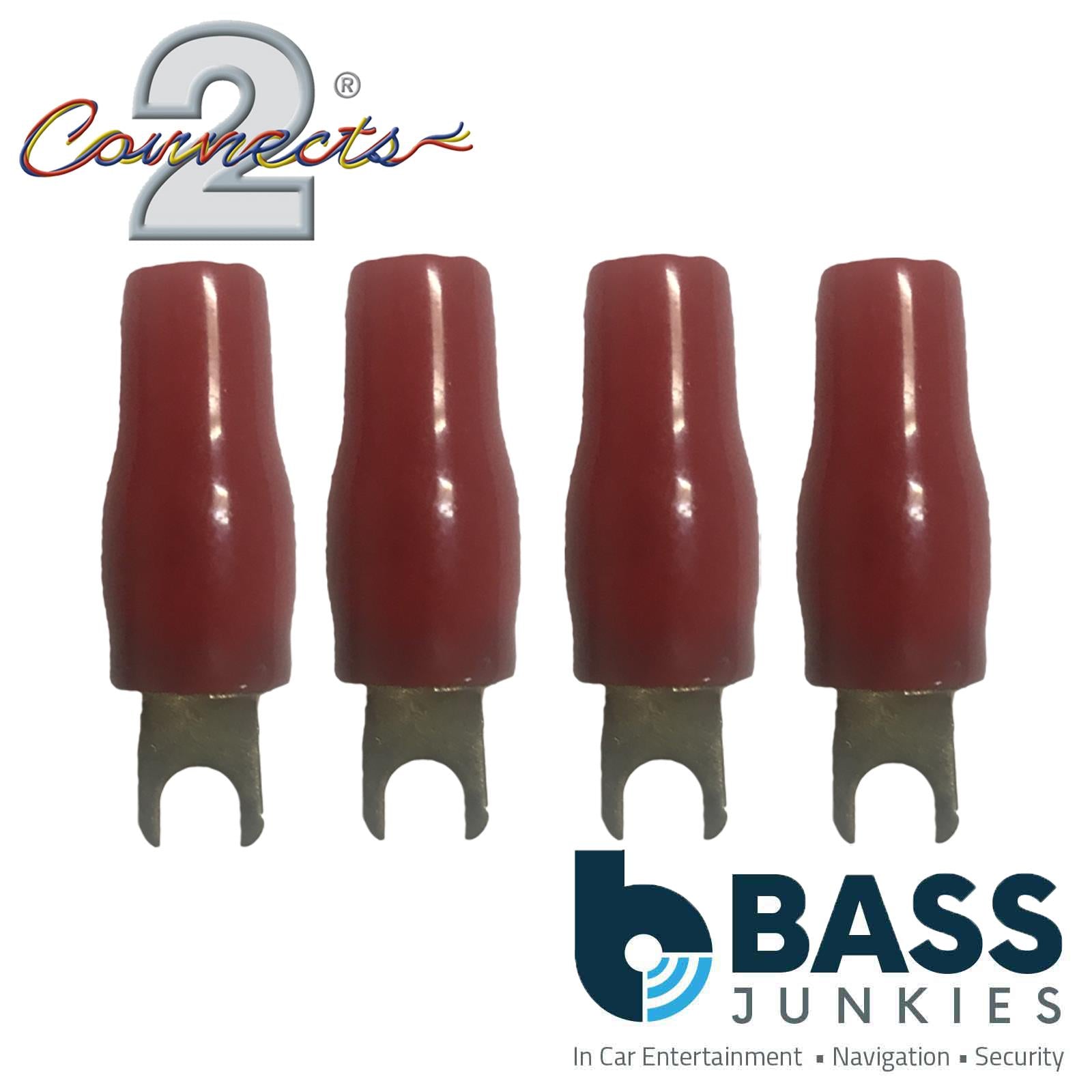 Connects2 5 Pairs 4 Gauge Spade Terminal Spade Fork Adapters for Speaker Wire