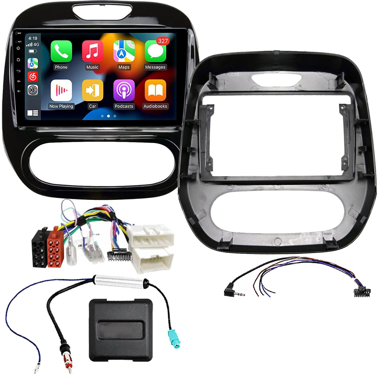 UPGRADED 9" CarPlay Android Car Stereo Kit For Renault Captur Black 2013 - 2017
