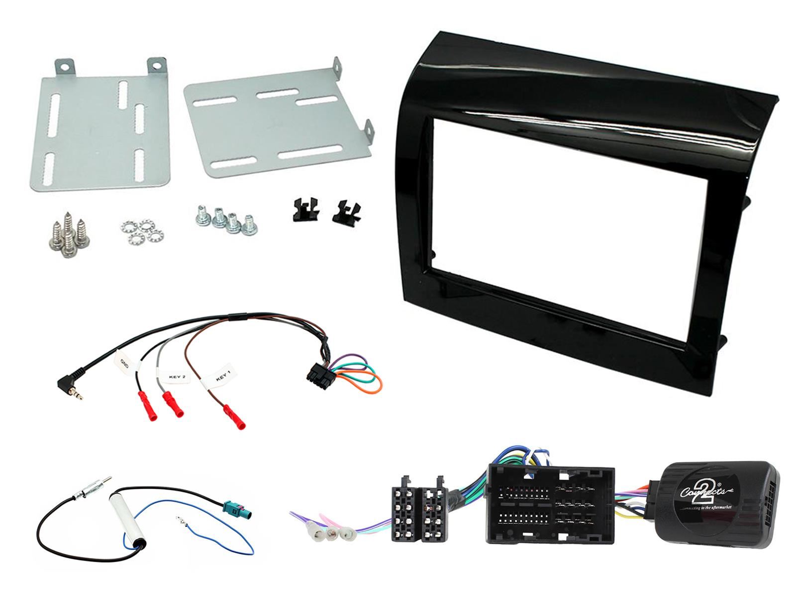Grundig 6.8" Apple Android Double Din Stereo Fitting Kit + Steering Wheel Stalk Controls to fit Fiat Ducato 2015-21