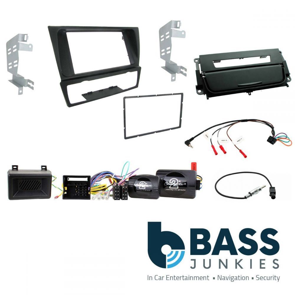 Connects2 CTKBM14 BMW 3 Series E90/ E91/E92/E93 Car Stereo Double Din Fascia & SWC Kit