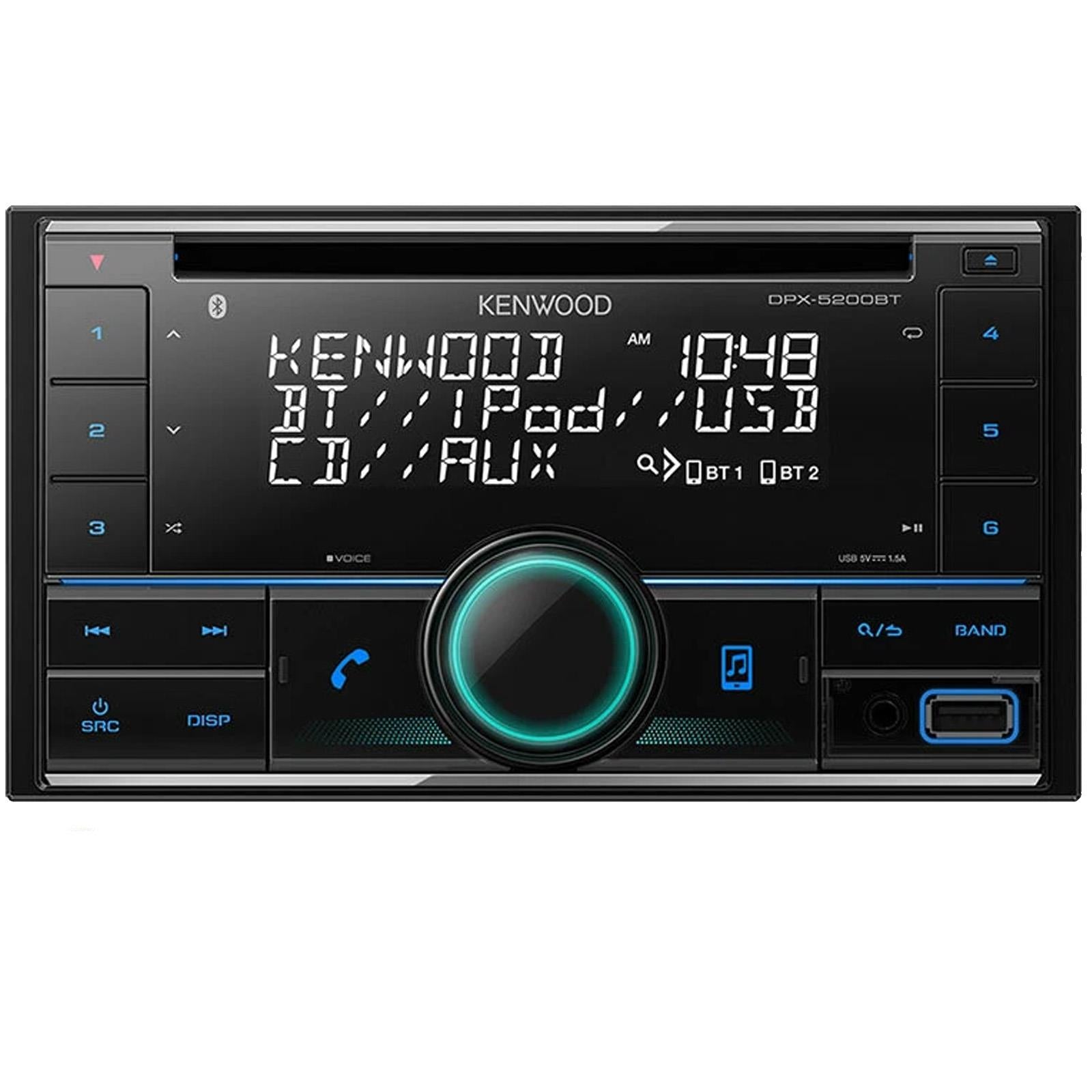 Kenwood DPX-5200BT - 50 x 4 Watts Double Din AUX USB iPhone iPod Android Bluetooth Car Stereo