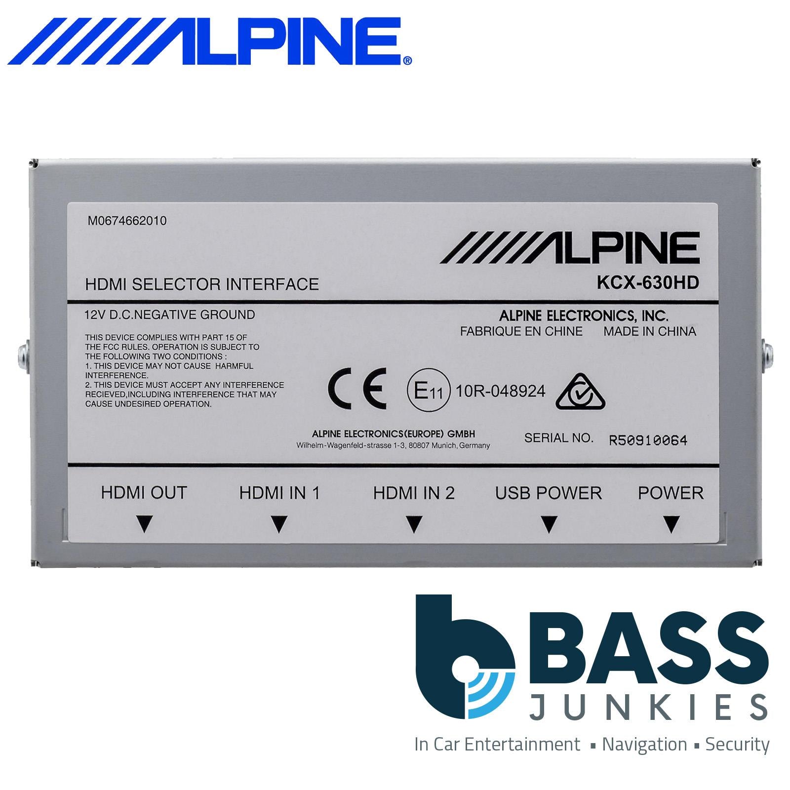 Alpine KCX-630HD HDMI Selector Interface