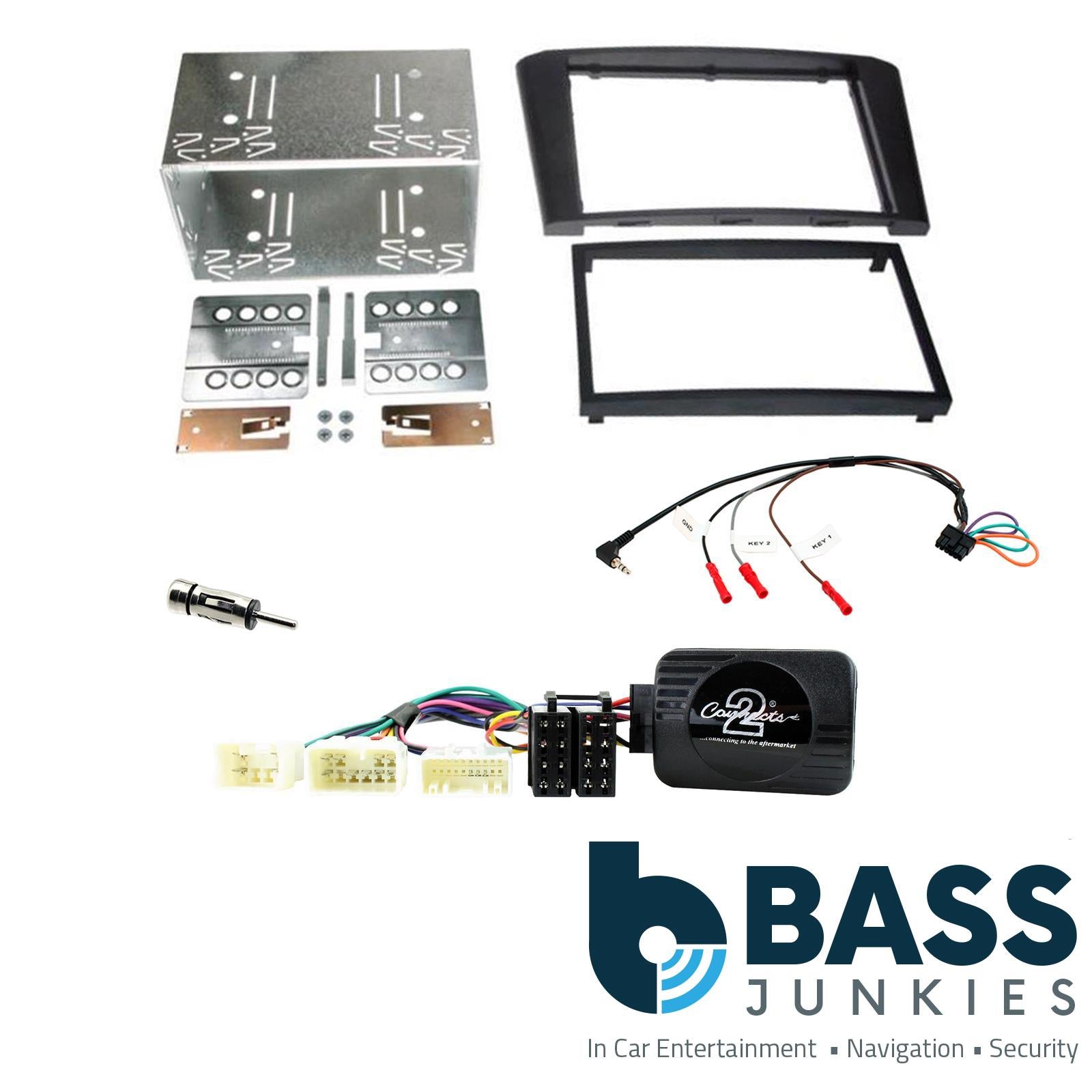 Connects2 CTKTY12 - Toyota Avensis T250 2003 - 2009 Double Din FaScia & Steering wheel Interface Installation Kit