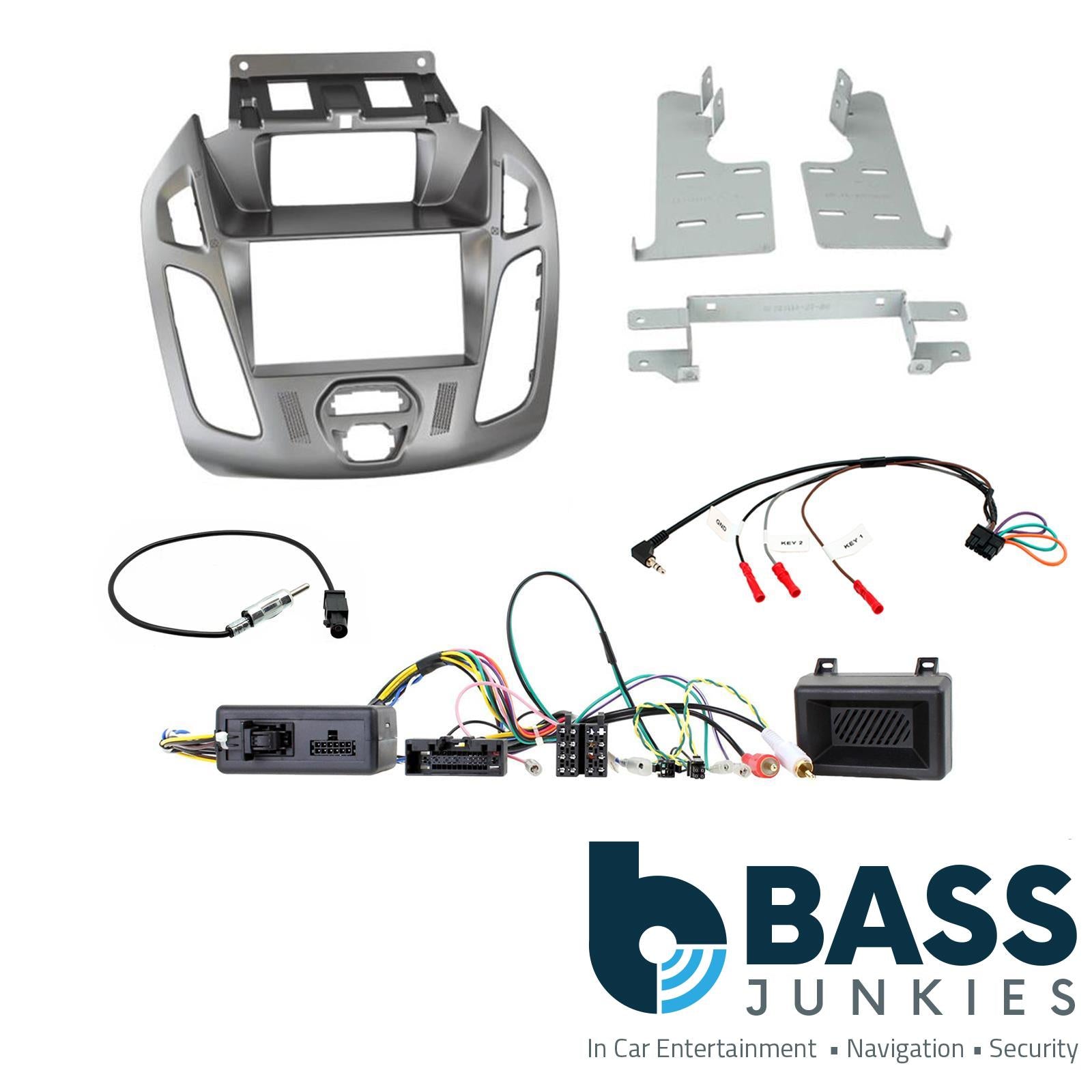 Connects2 Double Din Stereo fitting kit for Ford Transit-Connect 2013-2021 Vehicle Specific Stereo Screen Steering Controls Fitting Kit