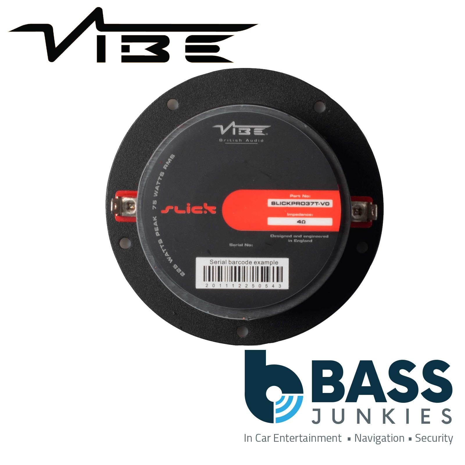 VIBE SLICKPRO37T-V0 3.7" 98mm Titanium Diaphragm Car Tweeter 225W Max Power