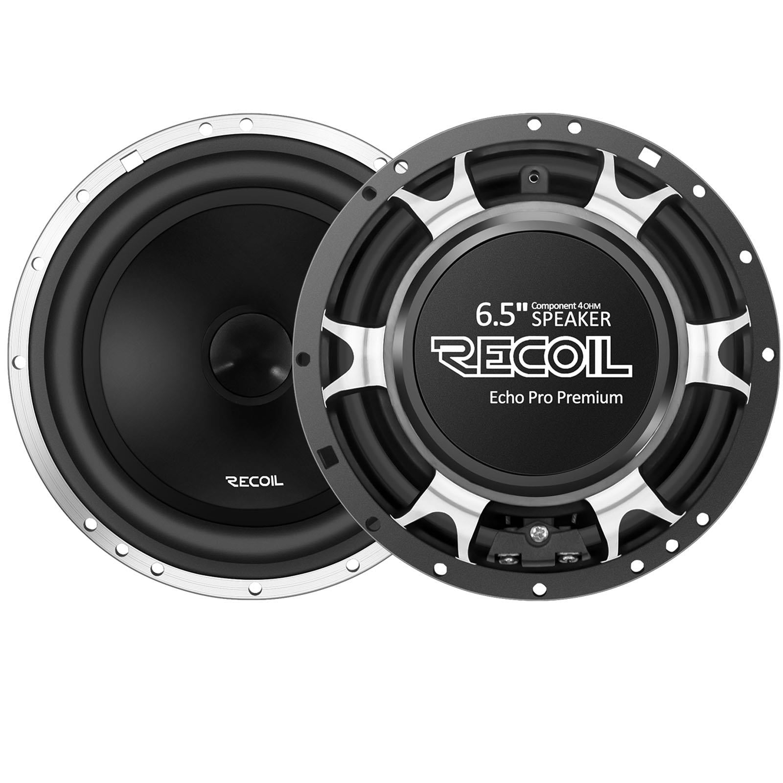 Recoil RPM265 - 6.5" 2 Way 240 Watts Component Car Door Speakers & Tweeters