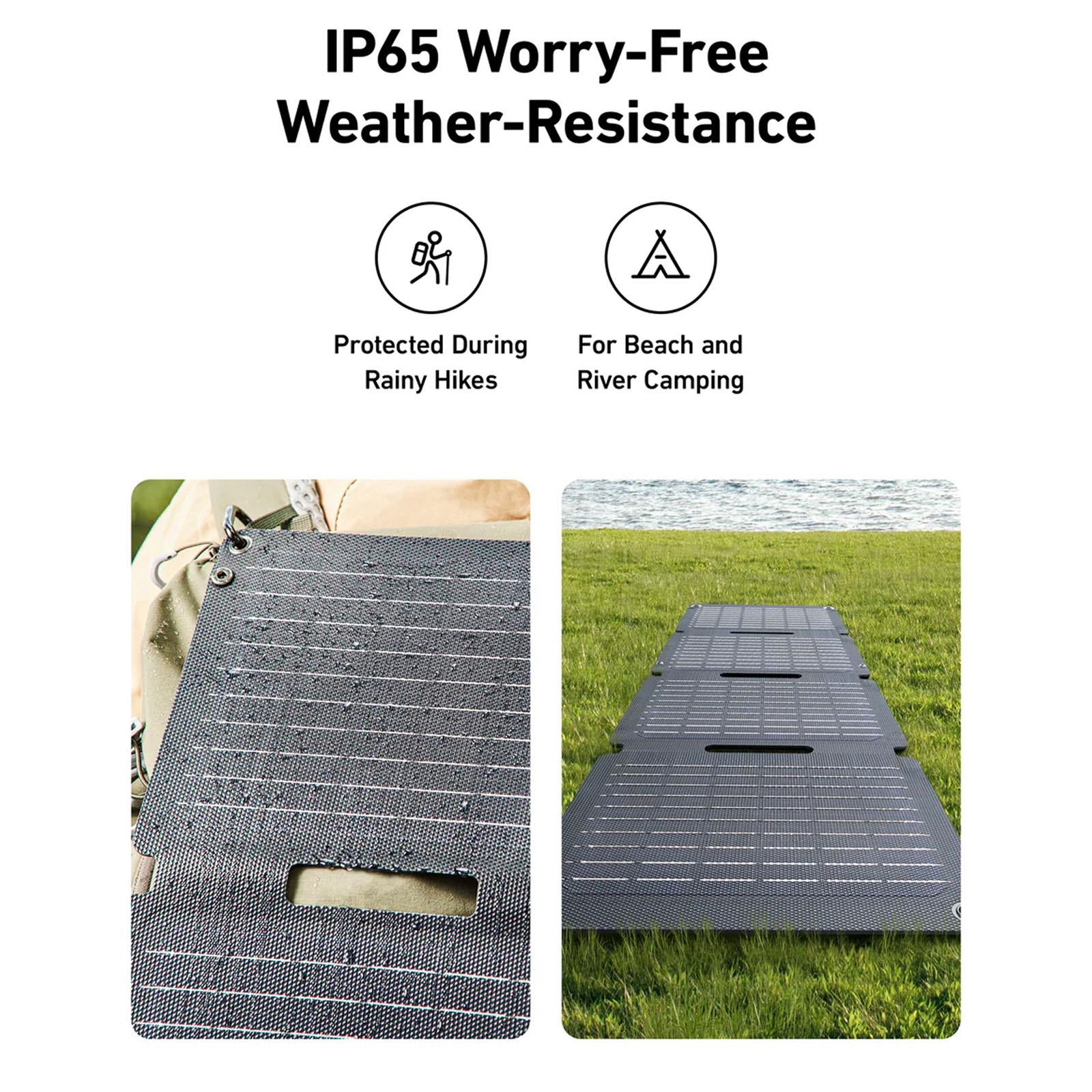 Anker SOLIX - PS30 30 Watt Foldable Portable Solar Panel with USB-C & USB-A Outputs