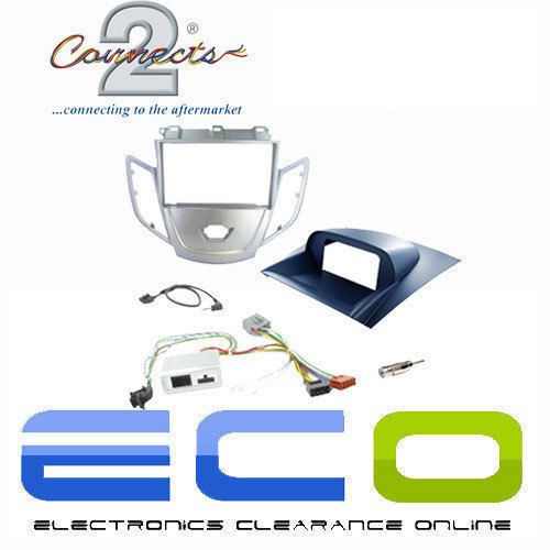 Connects2 CTKFD02 Ford Fiesta MK7 08-10 Silver/Blue Facia Panel & Steering Wheel Interface