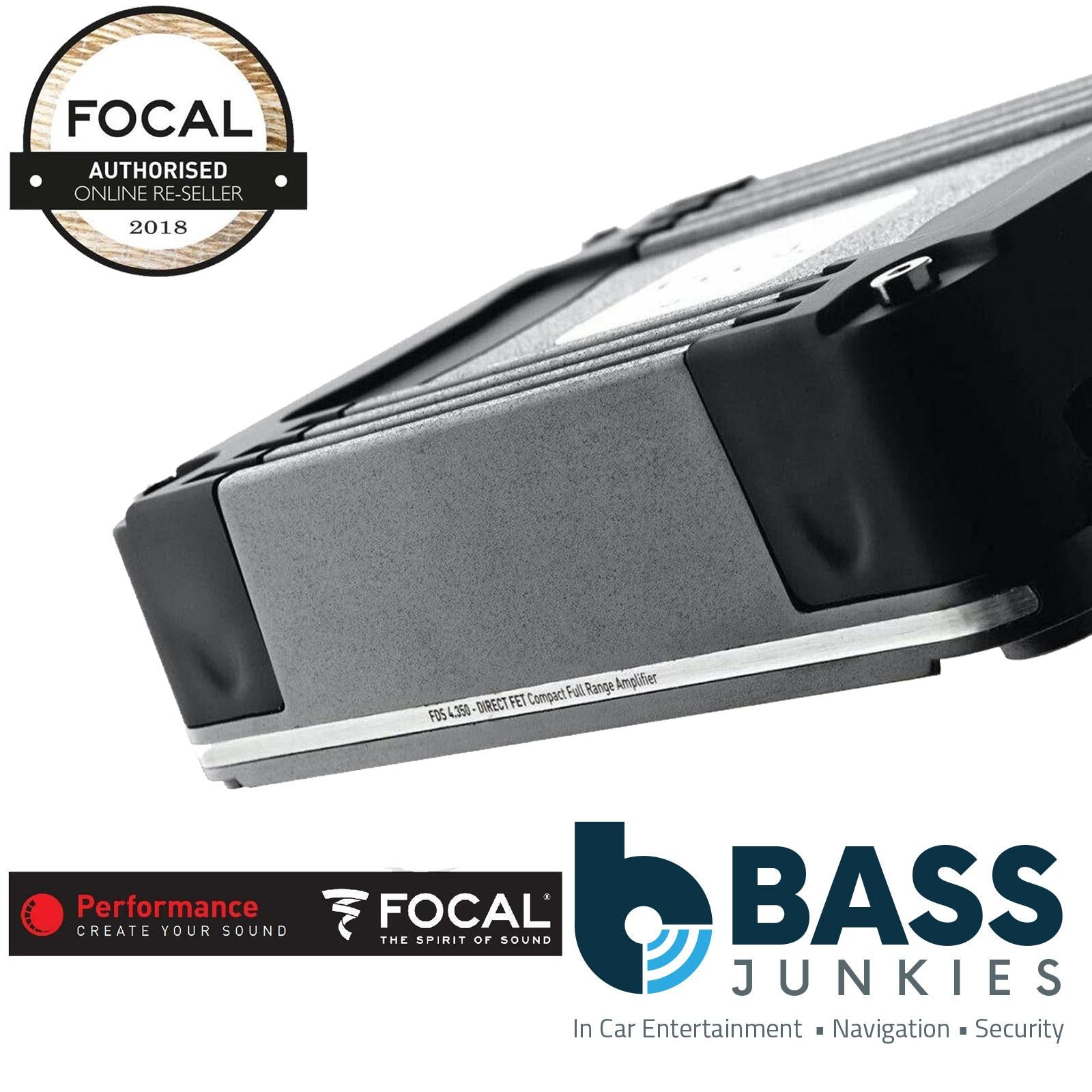 Focal FDS4.350 - 4/ 3/2 Channel Class D 200 Watt RMS Compact Car Amplifier Amp