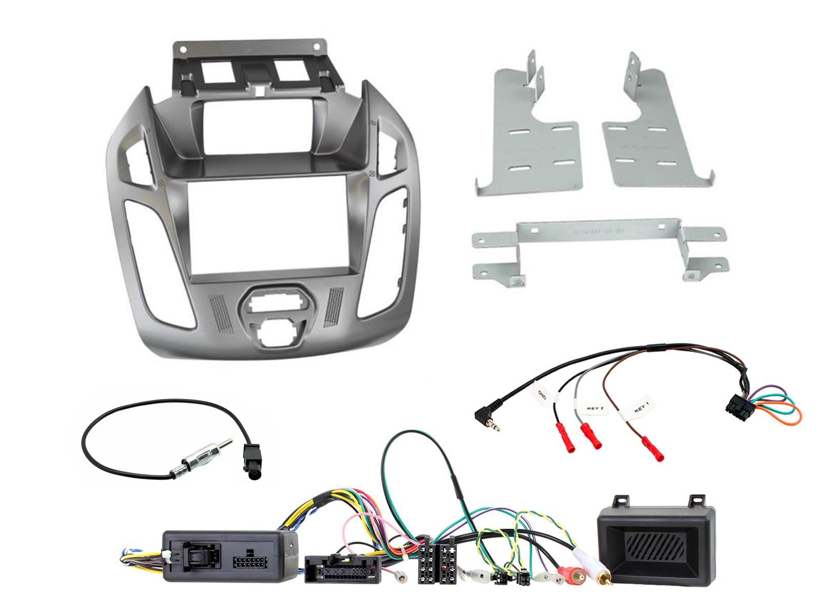 Connects2 Double Din Stereo fitting kit for Ford Transit-Connect 2013-2021 Vehicle Specific Stereo Screen Steering Controls Fitting Kit