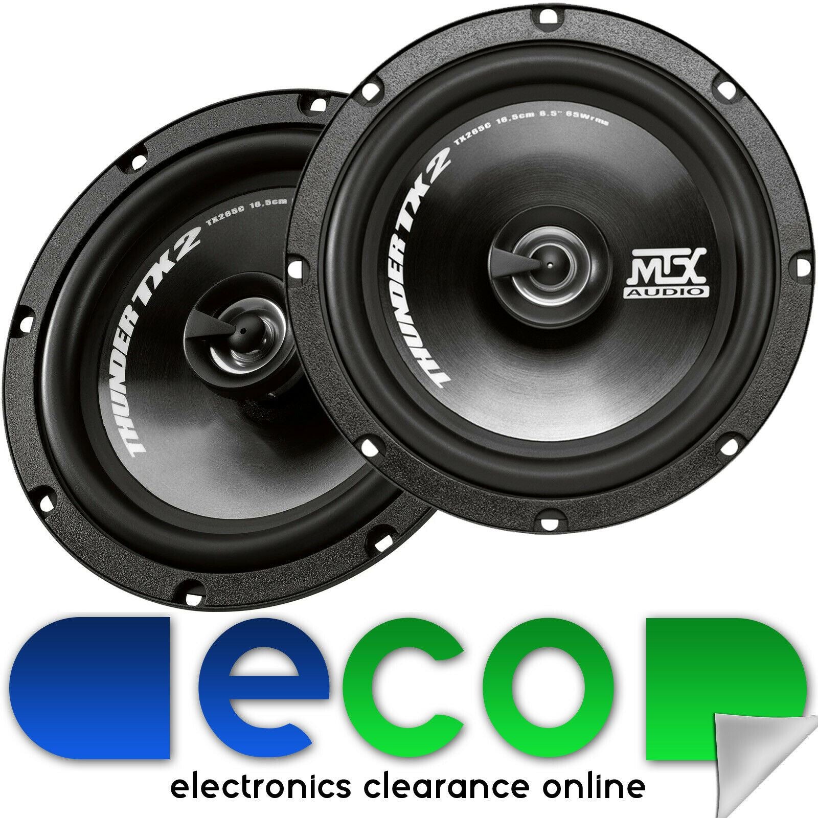MTX TX265C 16.5cm 6.5" 520 Watts 2 Way Door Car Van Shelf Speakers Pair