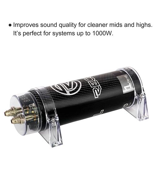 Recoil R1D - 1 Farad 1000 Watt Car Amp Amplifier Digital Power Cap Capacitor