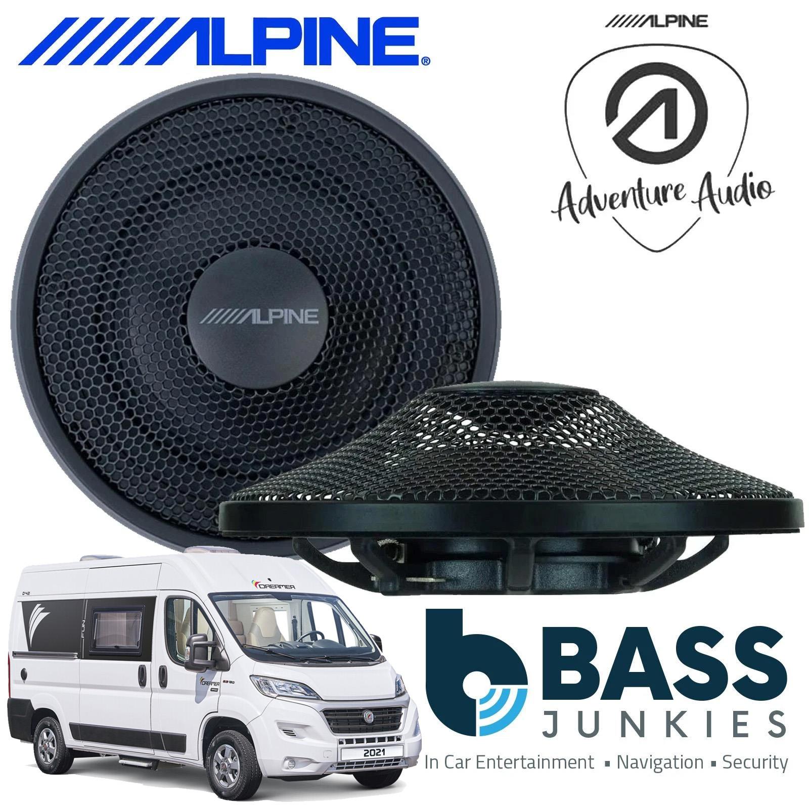Alpine SWA-150KIT- Front & Rear Speakers Car Amplifier & Subwoofer Bass Box for Fiat Ducato 3 (7,8 Models) 2022 On