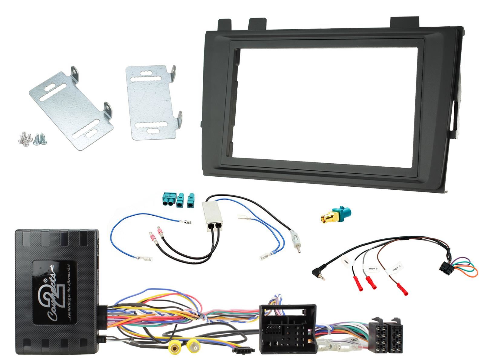 SONY 6.2" Screen Blutooth Double Din Stereo Fitting Kit + Steering Wheel Stalk Controls to fit VW Transporter 2019-