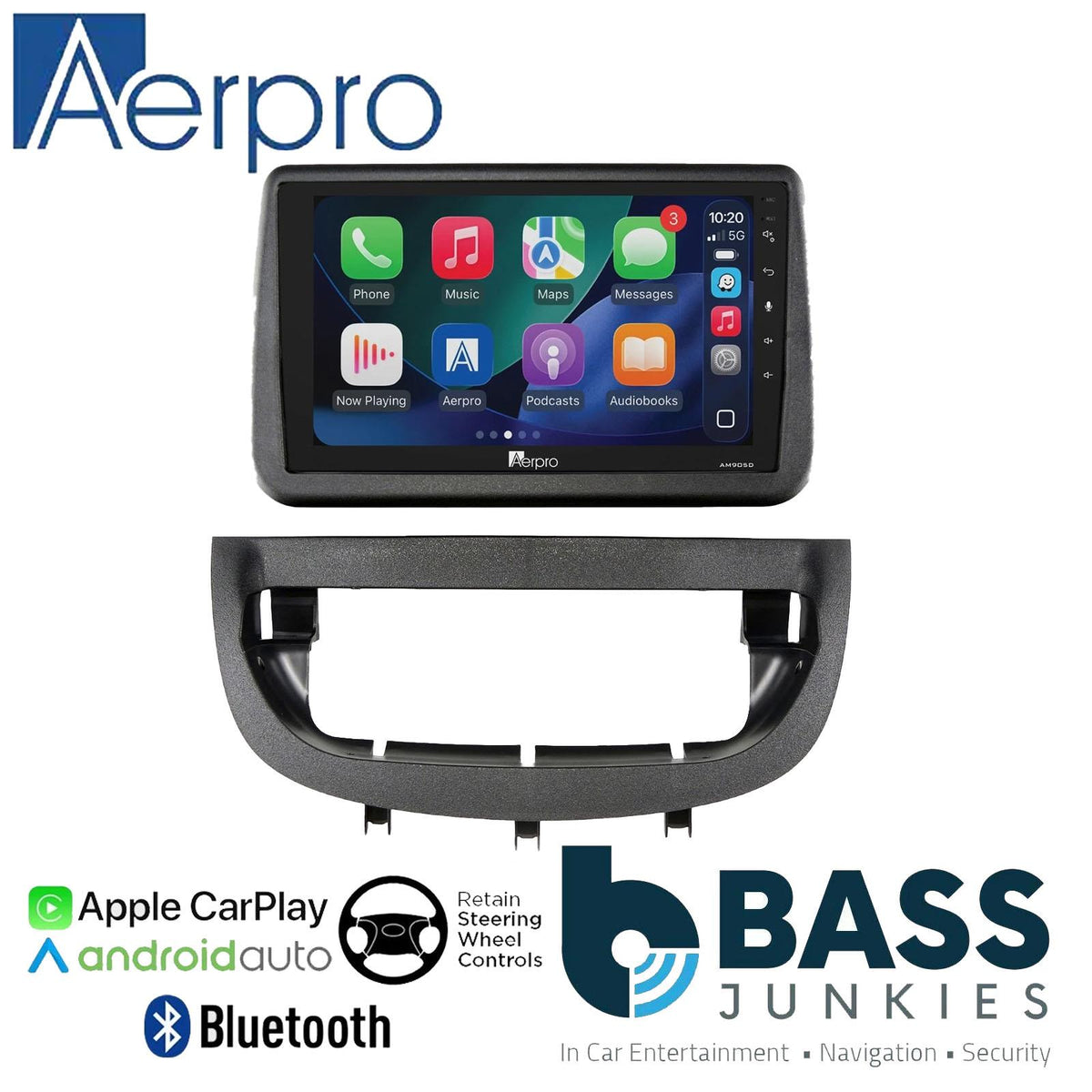Aerpro 9" DAB CarPlay Android Car Stereo Fitting Kit For Mazda 3 Axela 2014-19