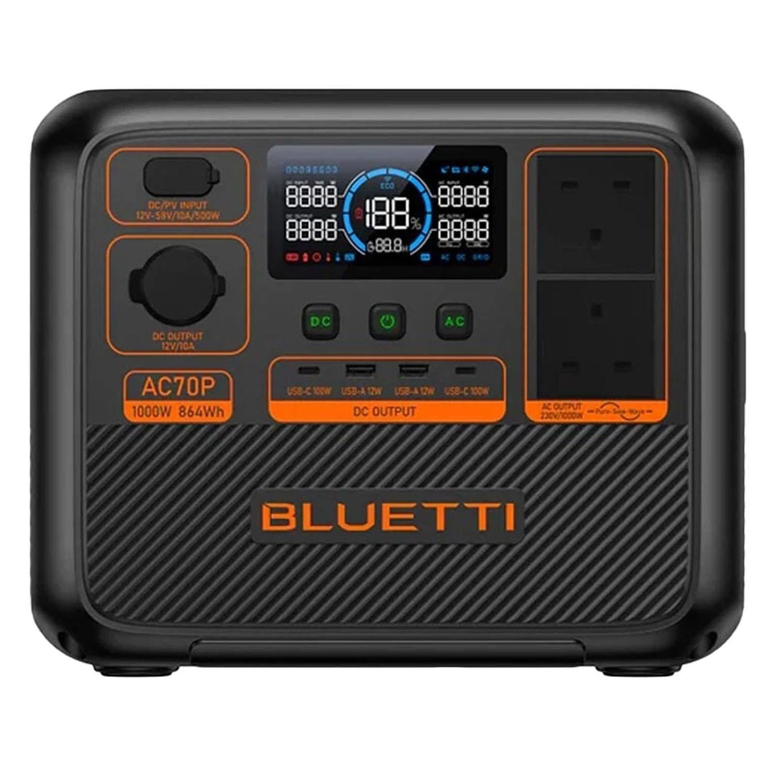 BLUETTI AC70P Premium - Portable Power Station – 716Wh, 700W