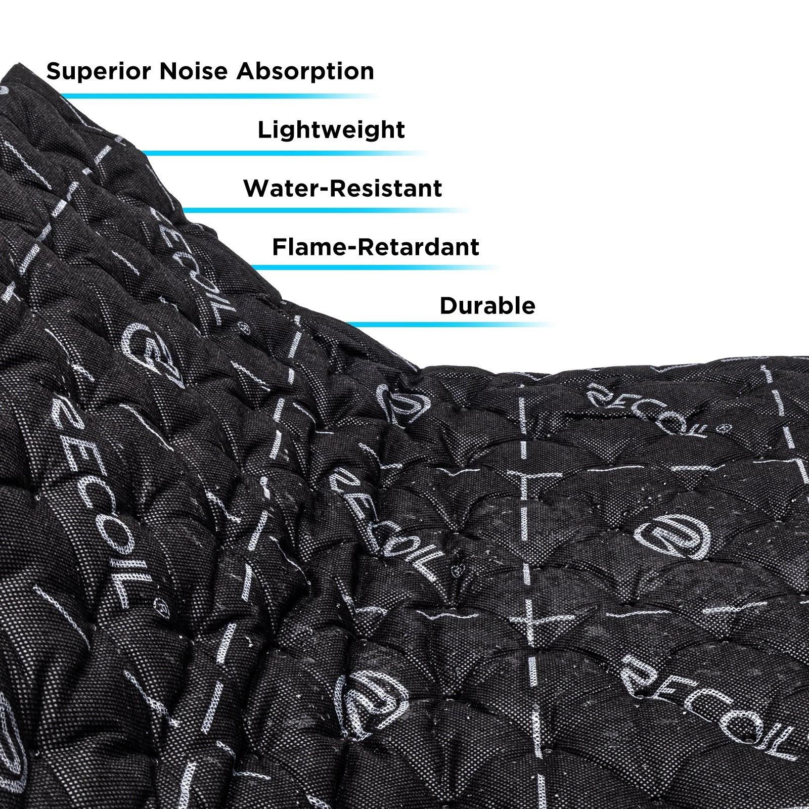 Recoil SABK - 25 Sheets 3mm Black Car or Van Sound Proof Deadening Material Mat