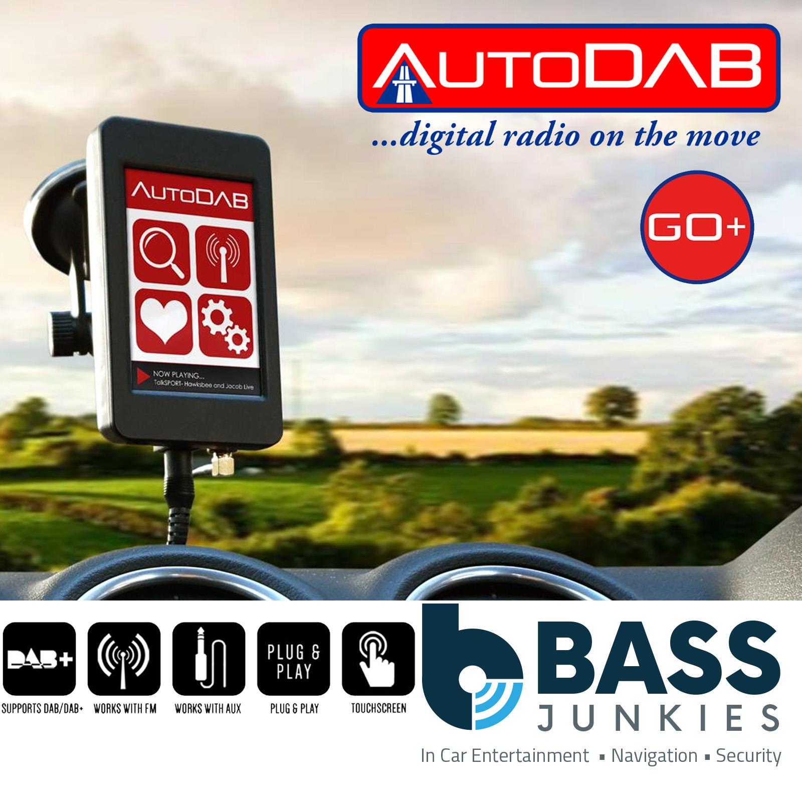 AutoDAB GO-PLUS - Plug and Play 3.5" Touchscreen Car Radio DAB/DAB+ Add On