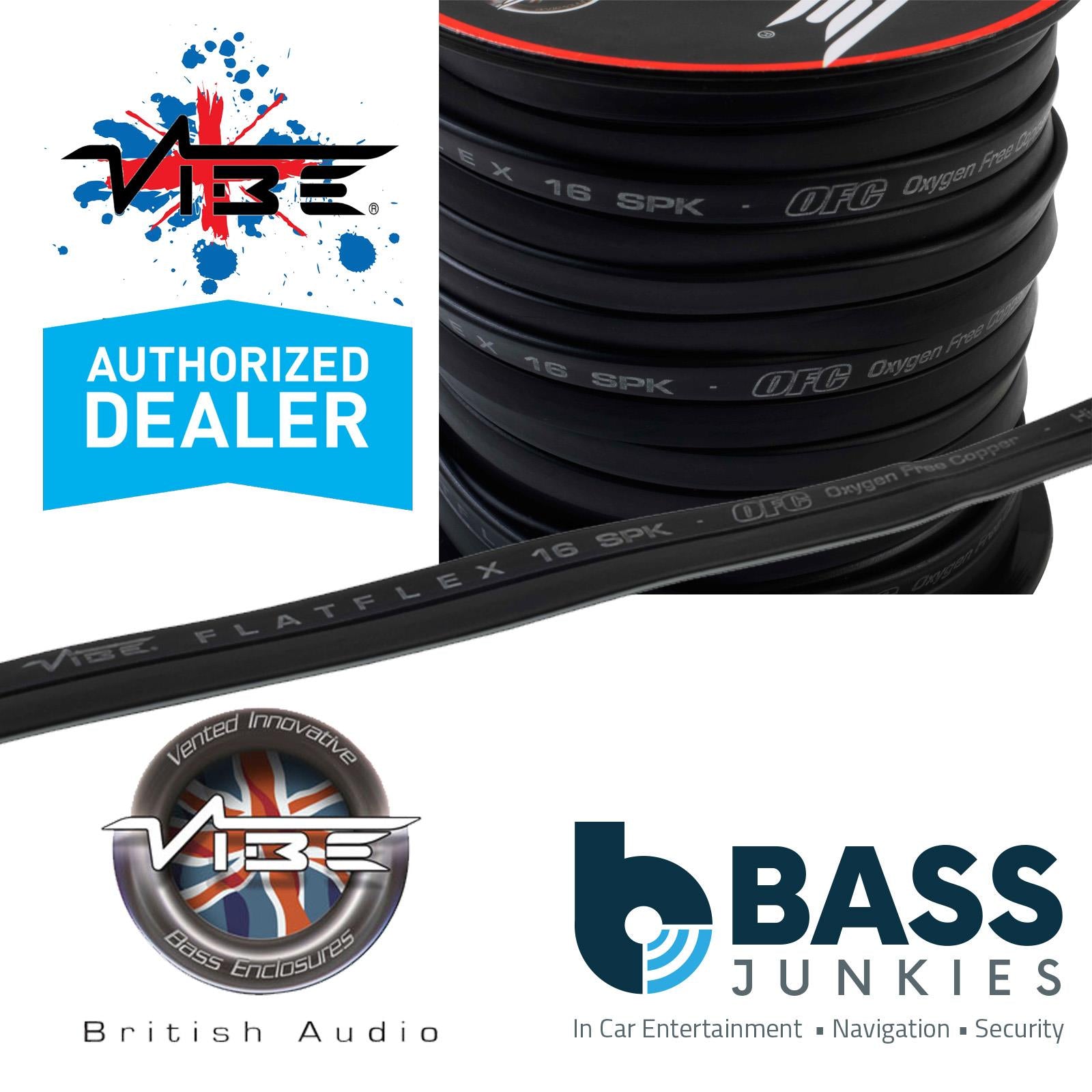 Vibe Flatflex 10 Metre 16 AWG Car Speaker Wire Cable
