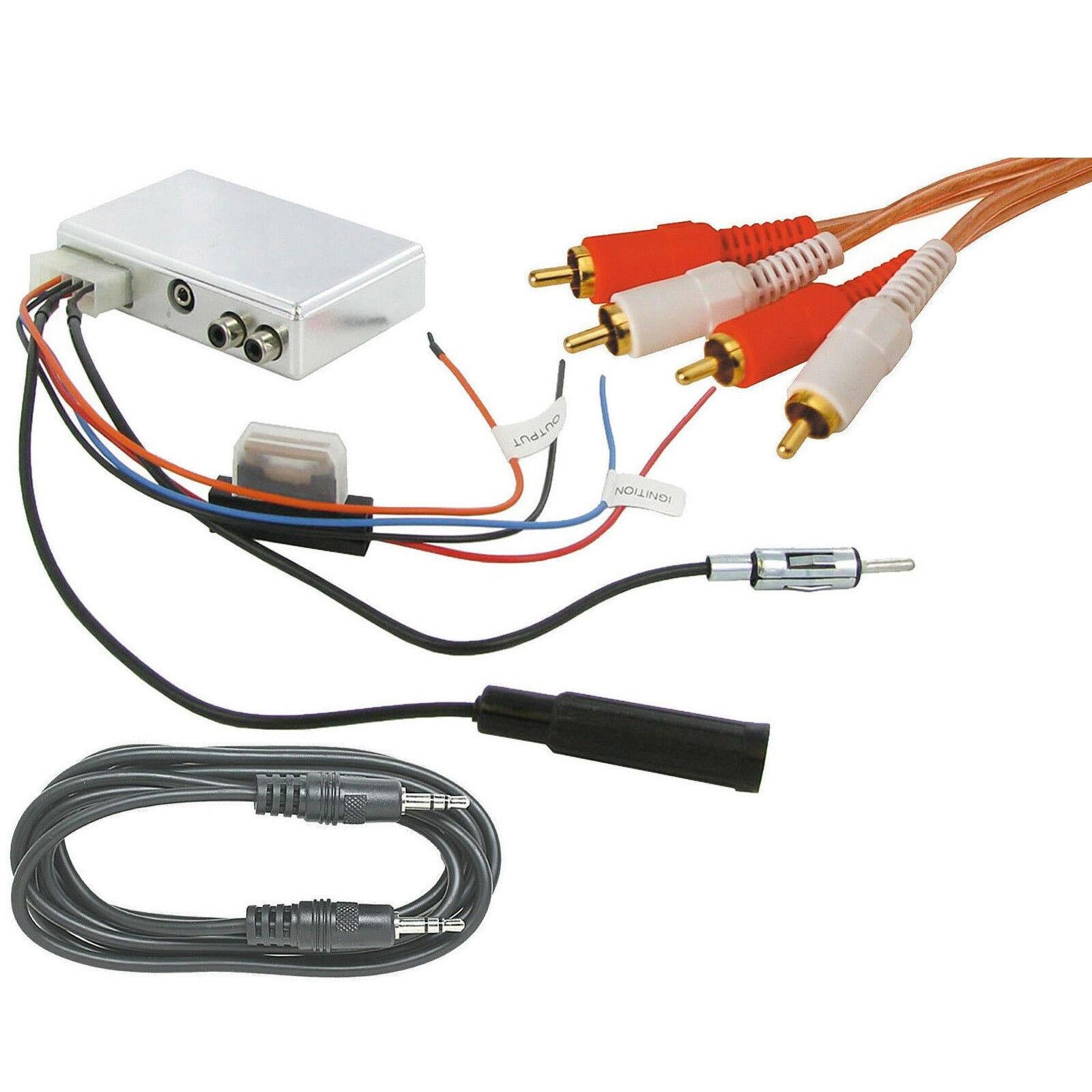 FMMOD5 Car Radio iPod iPhone MP3 1 RCA & 3.5mm Jack Input Wired FM Modulator