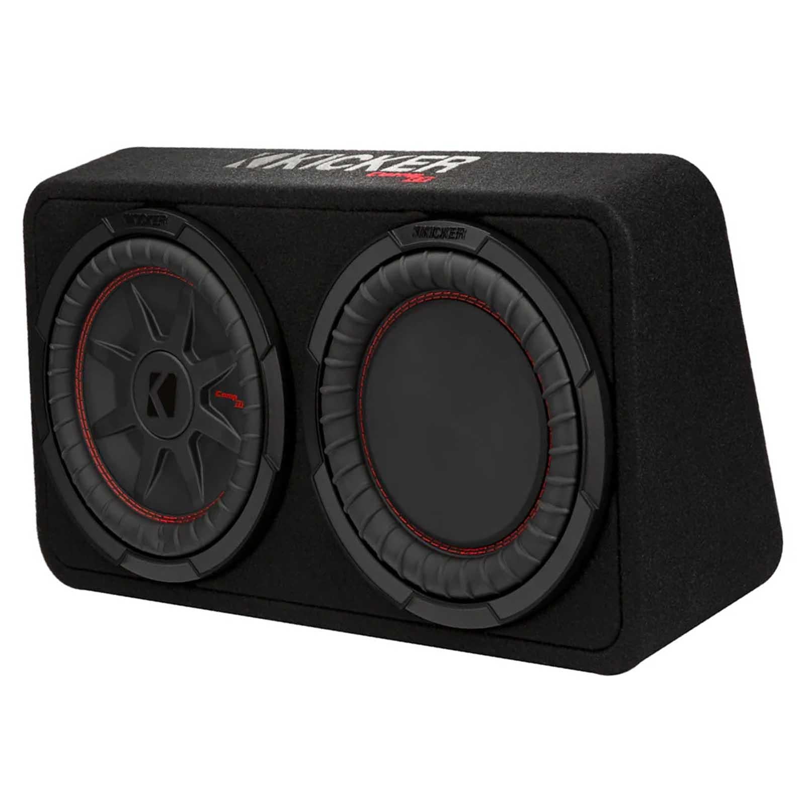 Kicker 48TCWRT102 - 800W 10" CompRT Thin Car Sub Subwoofer Enclosure 2 Ohm