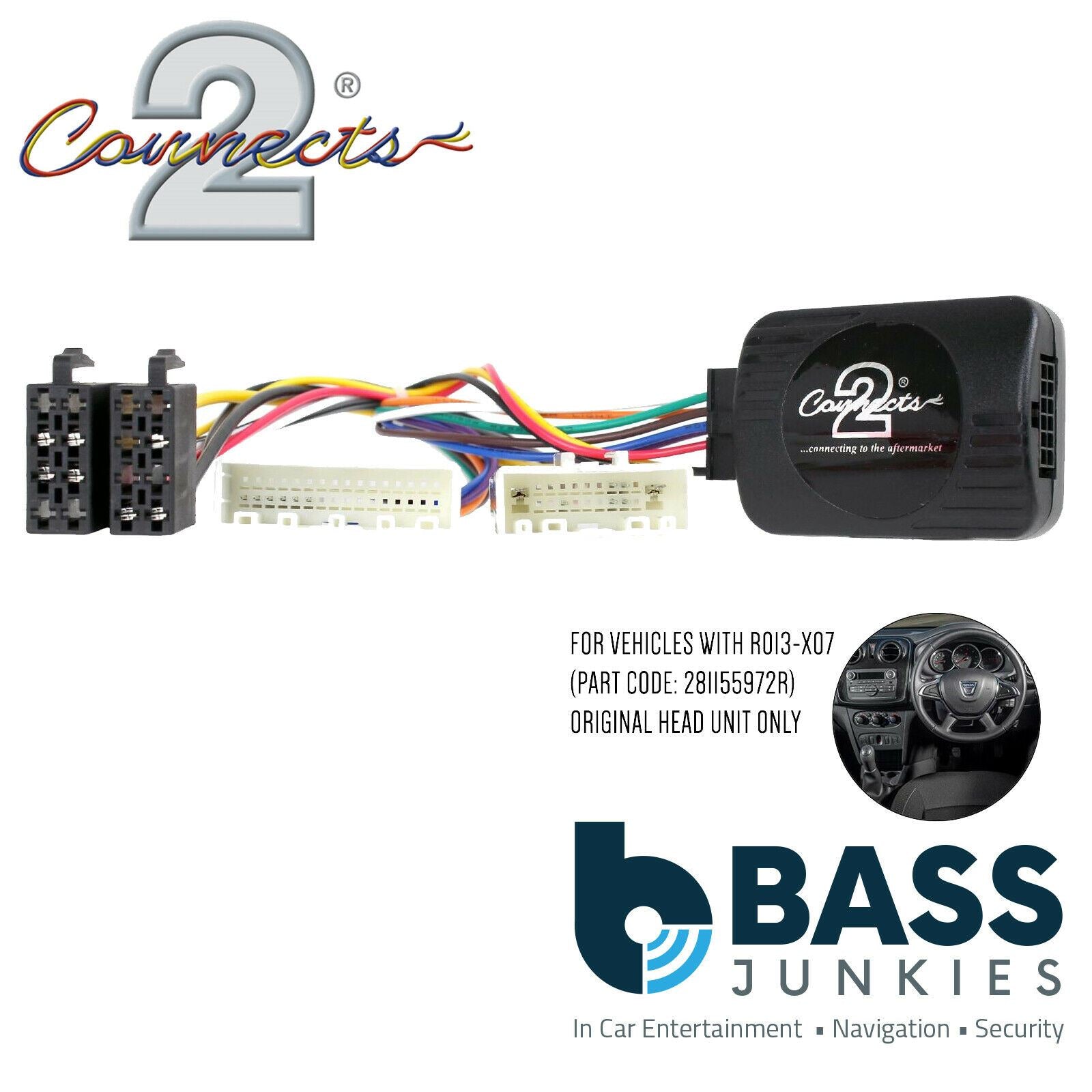 Connects 2 CTSDC003 - Dacia Dokker, Duster, Sandero, Logan, Lodgy Car Stereo Radio Steering Wheel Interface Control